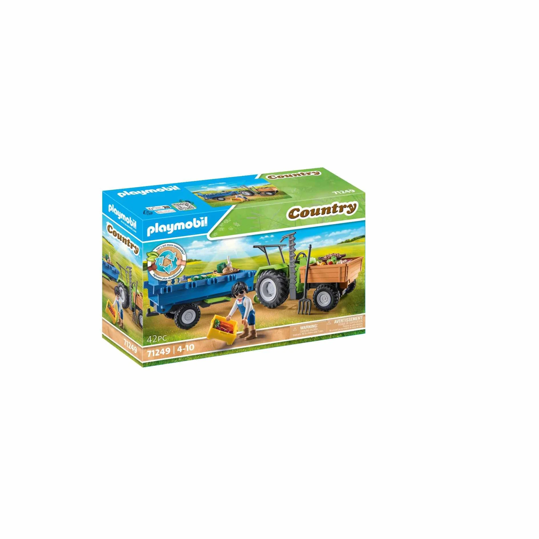 PLAYMOBIL Country 71249 Traktor z przyczepą, od 4 lat