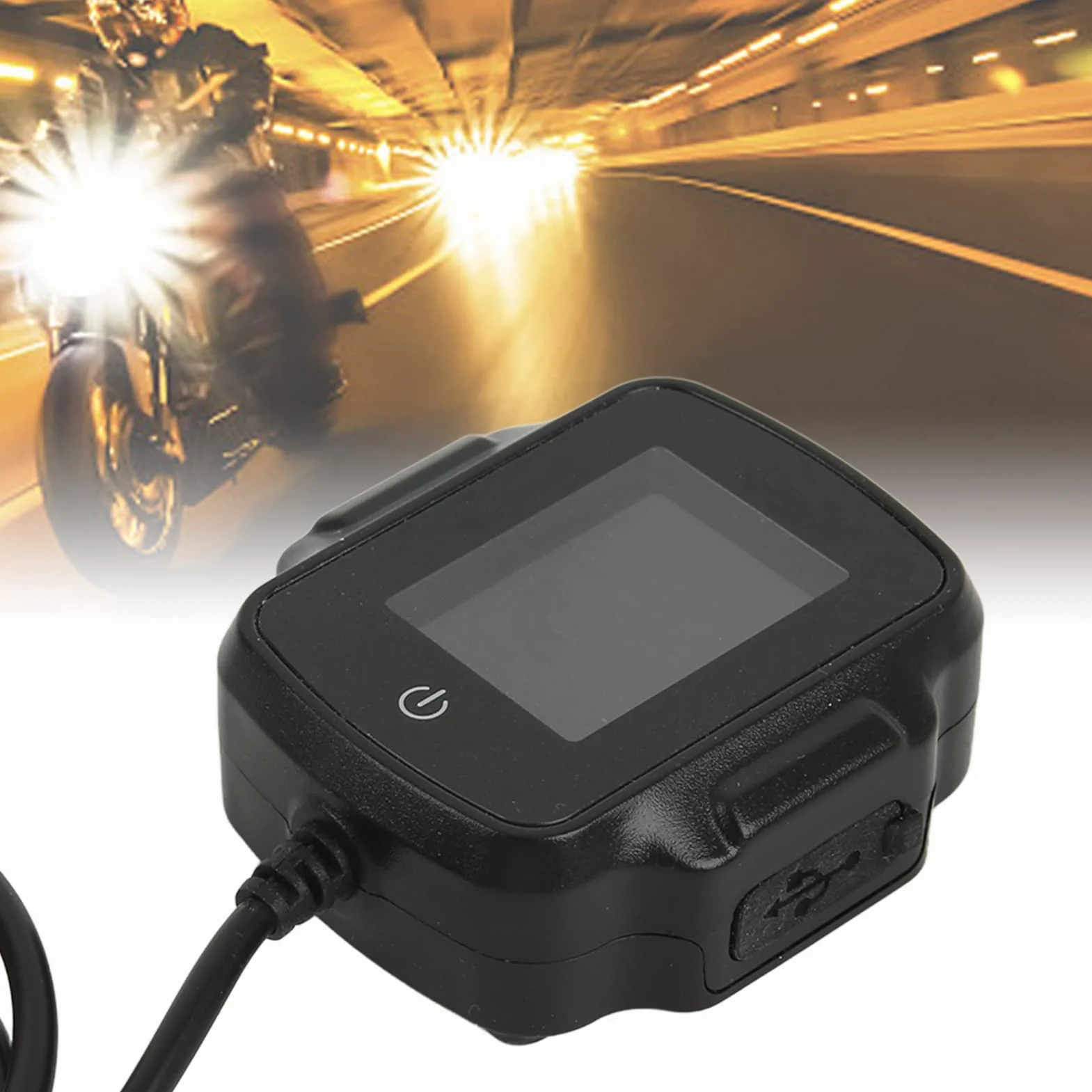 System Monitorowania Ciśnienia w Oponach, Motocykl TPMS z 2 Czujnikami Zewnętrznymi TPMS 12V ładowanie USB Precyzyjny Wyświetlacz 433,92 MHZ ± 20,00 MHZ