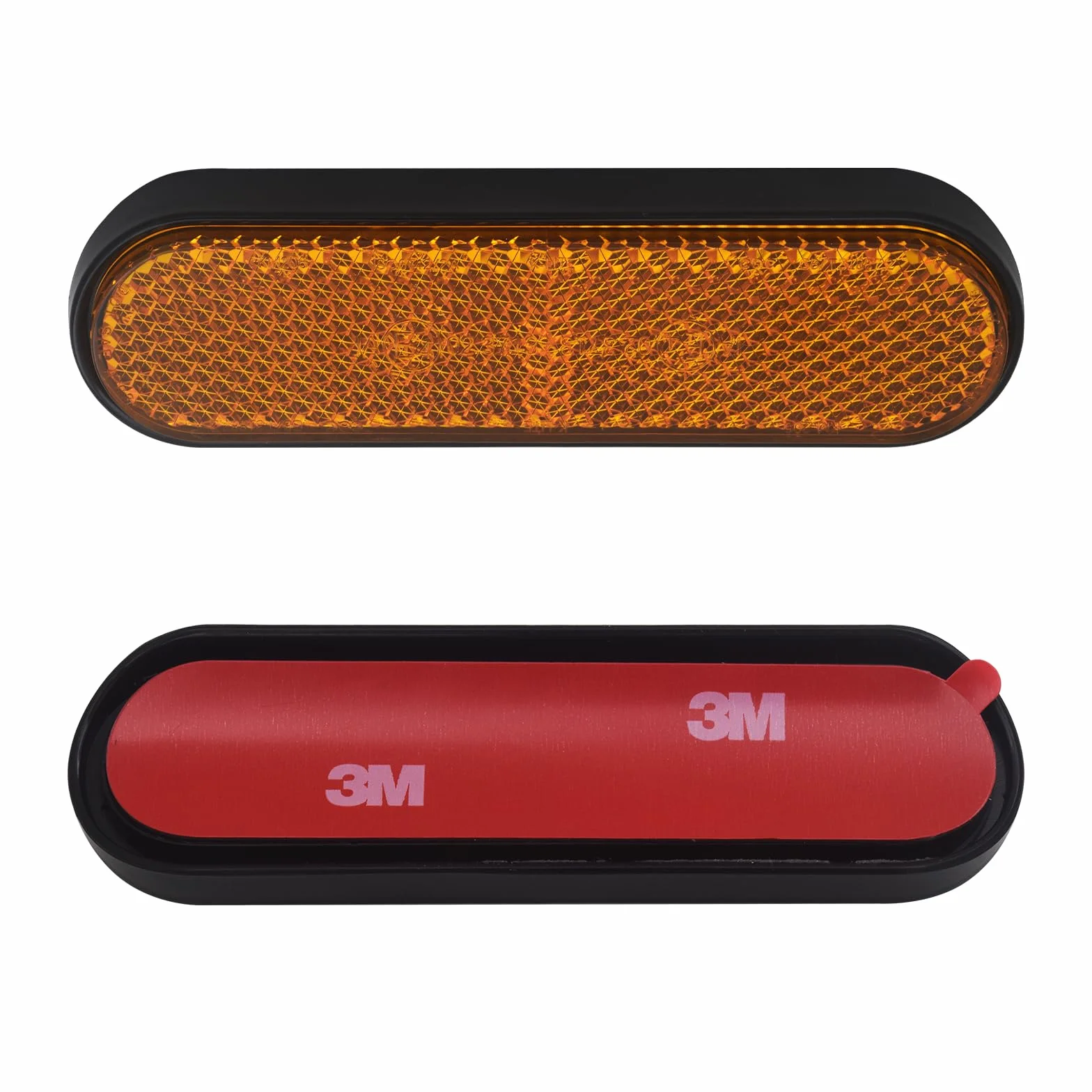 Reflektor boczny samoprzylepny 100x24x8mm Żółty Pomarańczowy E4 do motocykla roweru skutera