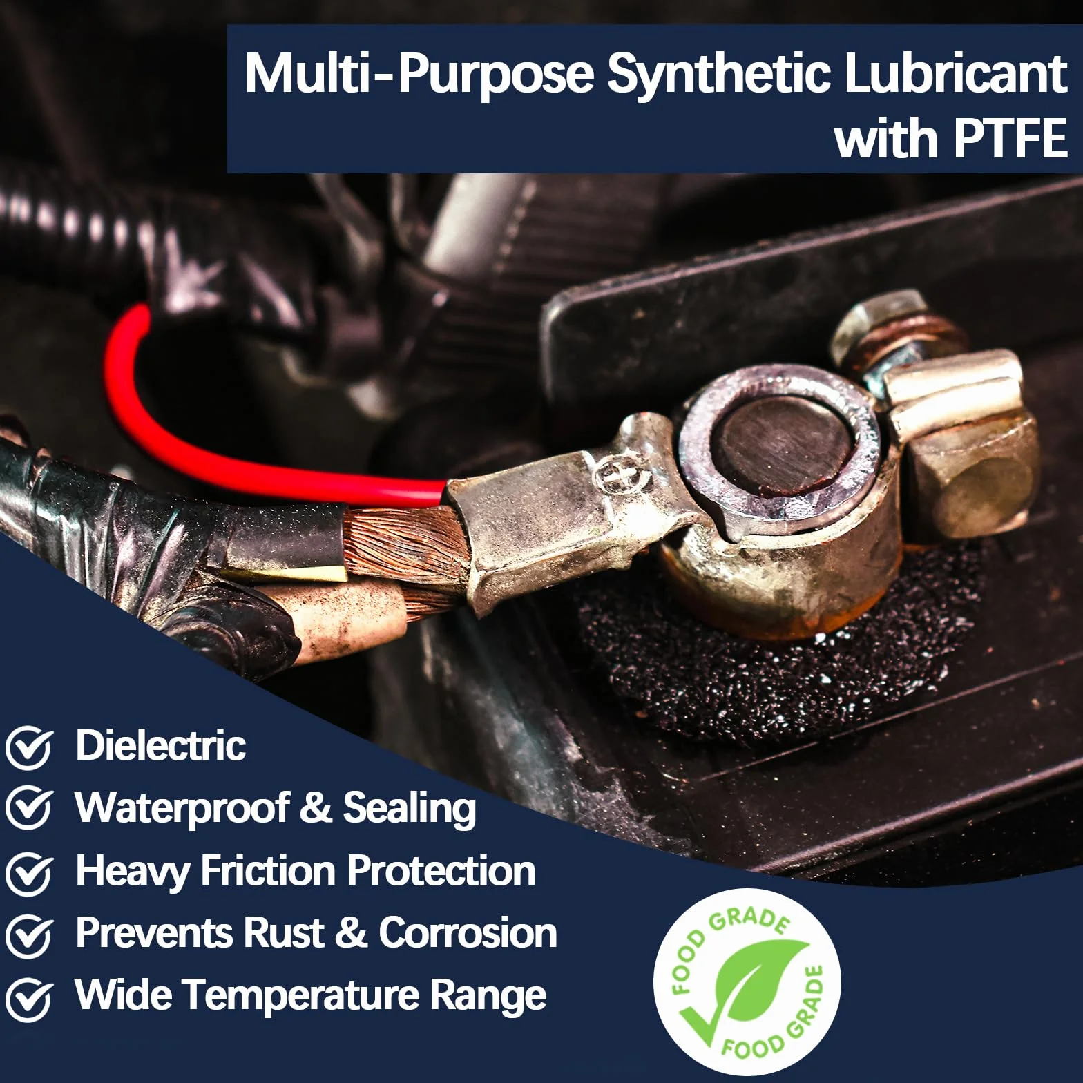 Dielectric Silicone Grease for Automotive Electrical Connectors Battery Terminal Corrosion Protection PTFE Food Grade 1 oz