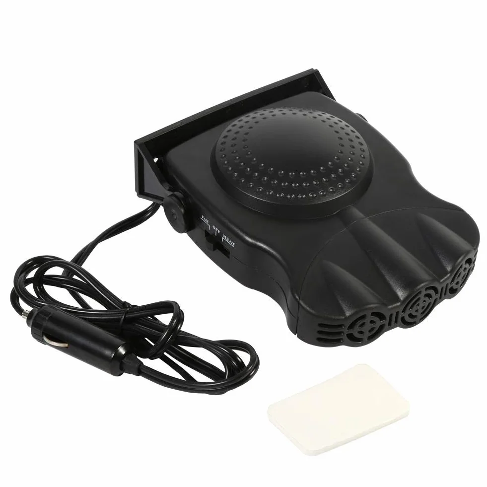 Ogrzewanie samochodowe 12V, urządzenia do ciepłego powietrza w samochodzie, grzałka samochodowa, odmrażacz szyb 12V, grzałka samochodowa, 12V 150W, 2 w 1, grzałka pojazdu samochodowego, chłodnica