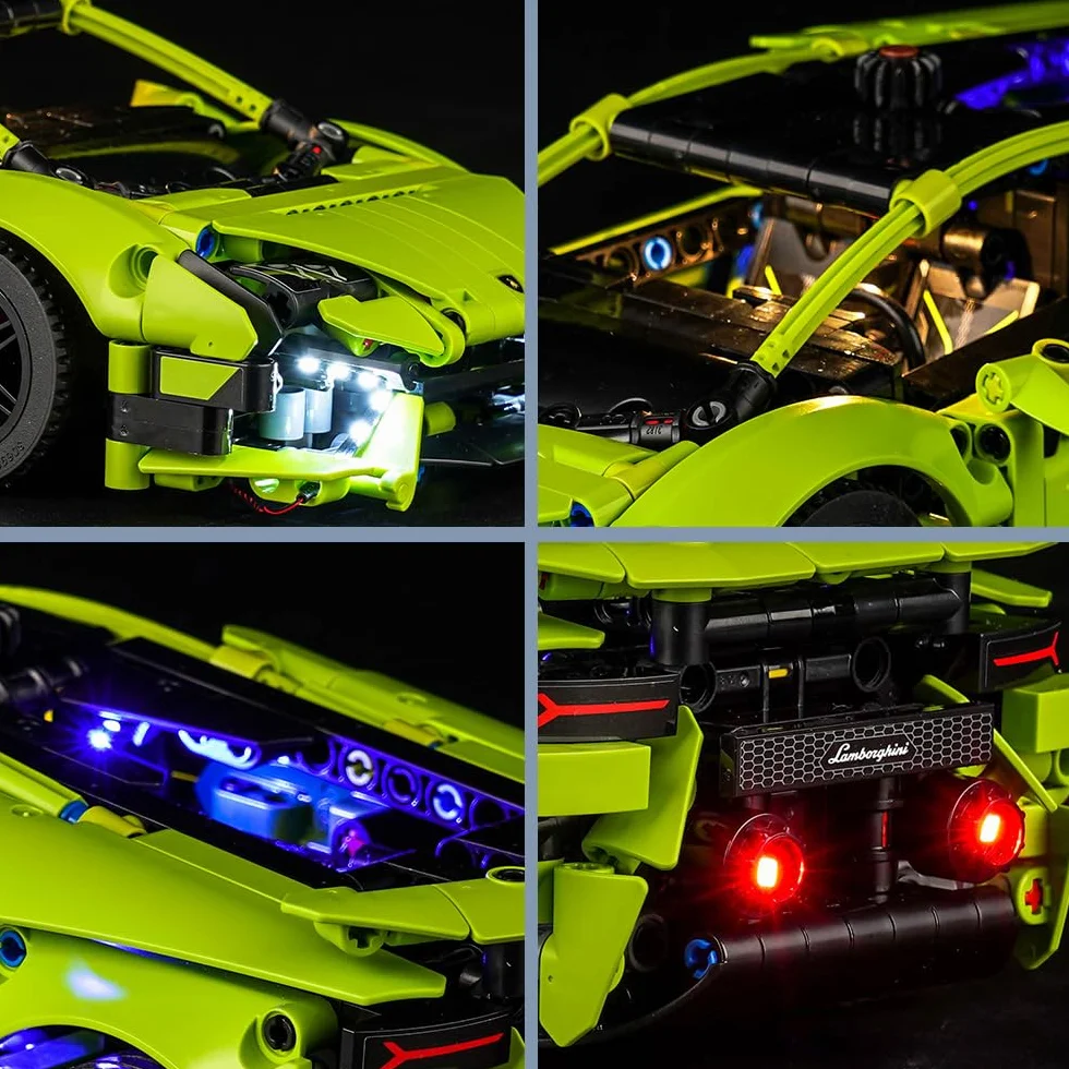 Zestaw oświetleniowy modelu LEGO 42161 Lamborghini Huracán Tecnica, zestaw oświetleniowy LED, kreatywna zabawka dla dorosłych i dzieci (zestaw nie obejmuje modelu)