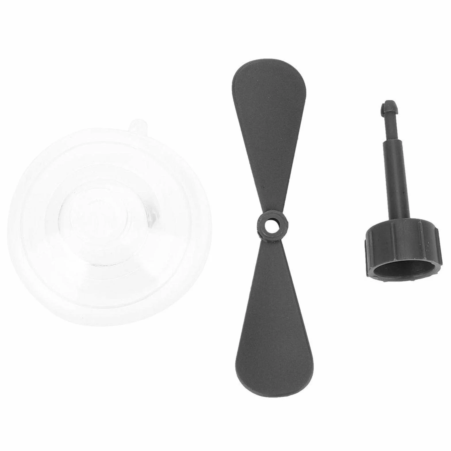 Dekoracyjne Śmigło do Kasku Motocyklowego Rowerowego Przyssawka Gumowe Plastikowe (BLACK)