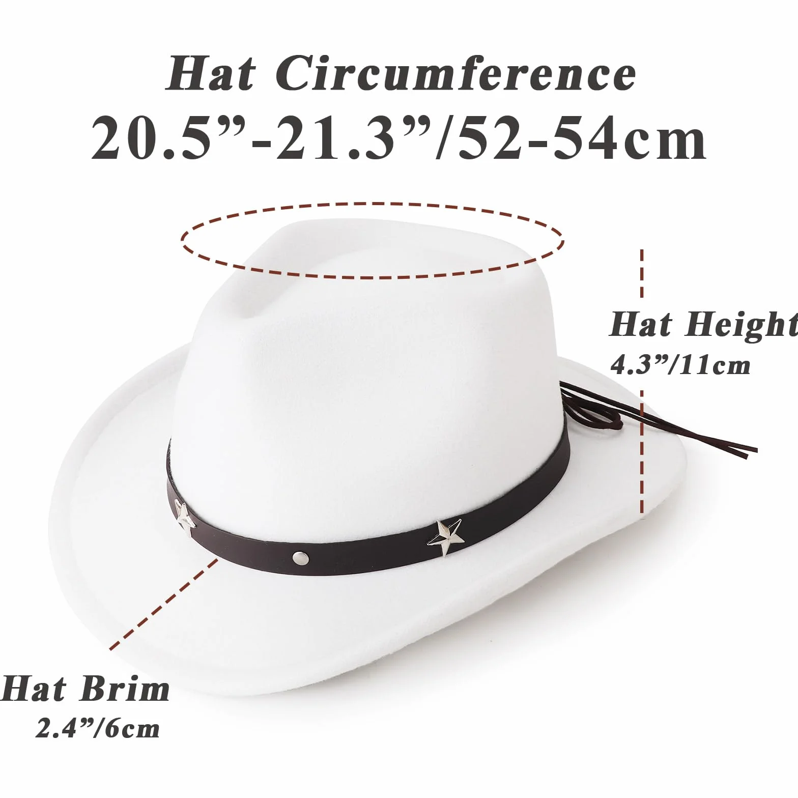 DRESHOW Kowbojski Kapelusz dla Chłopców i Dziewczynek Klasyczna Zachodnia Filcowa Fedora Zapięcie na Pasek Retro Panama Kapelusze Unisex Zwijane Czapki dla Dzieci 4-12 Lat