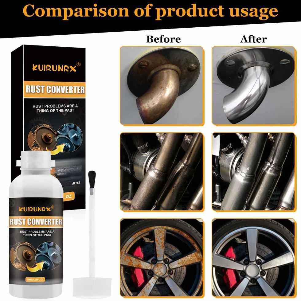 Odrdzewiacz samochodowy 50 ml konwerter rdzy z pędzlem 2 sztuki