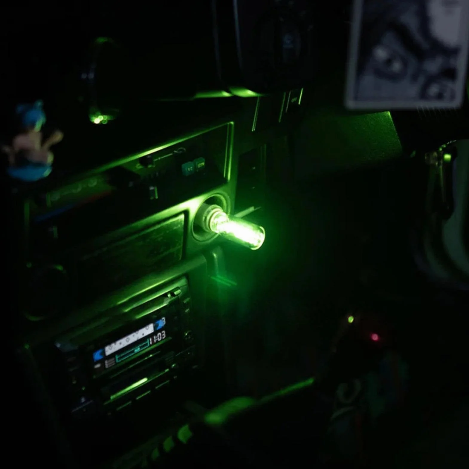 Lampka LED USB do wnętrza samochodu retro dotykowa nastrojowa światło samochodowe