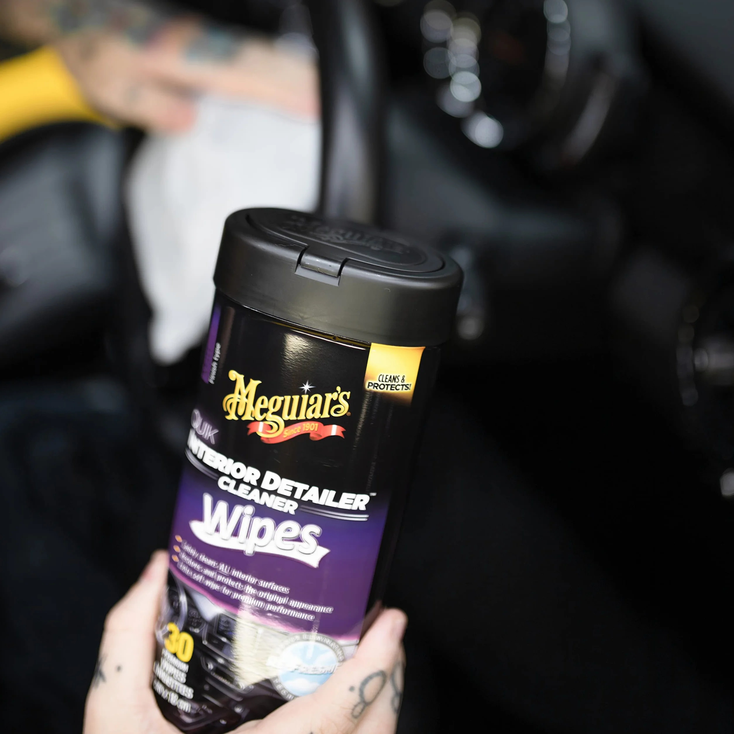 Meguiar's G13600EU Quik chusteczki do czyszczenia detali wewnętrznych 30 sztuk