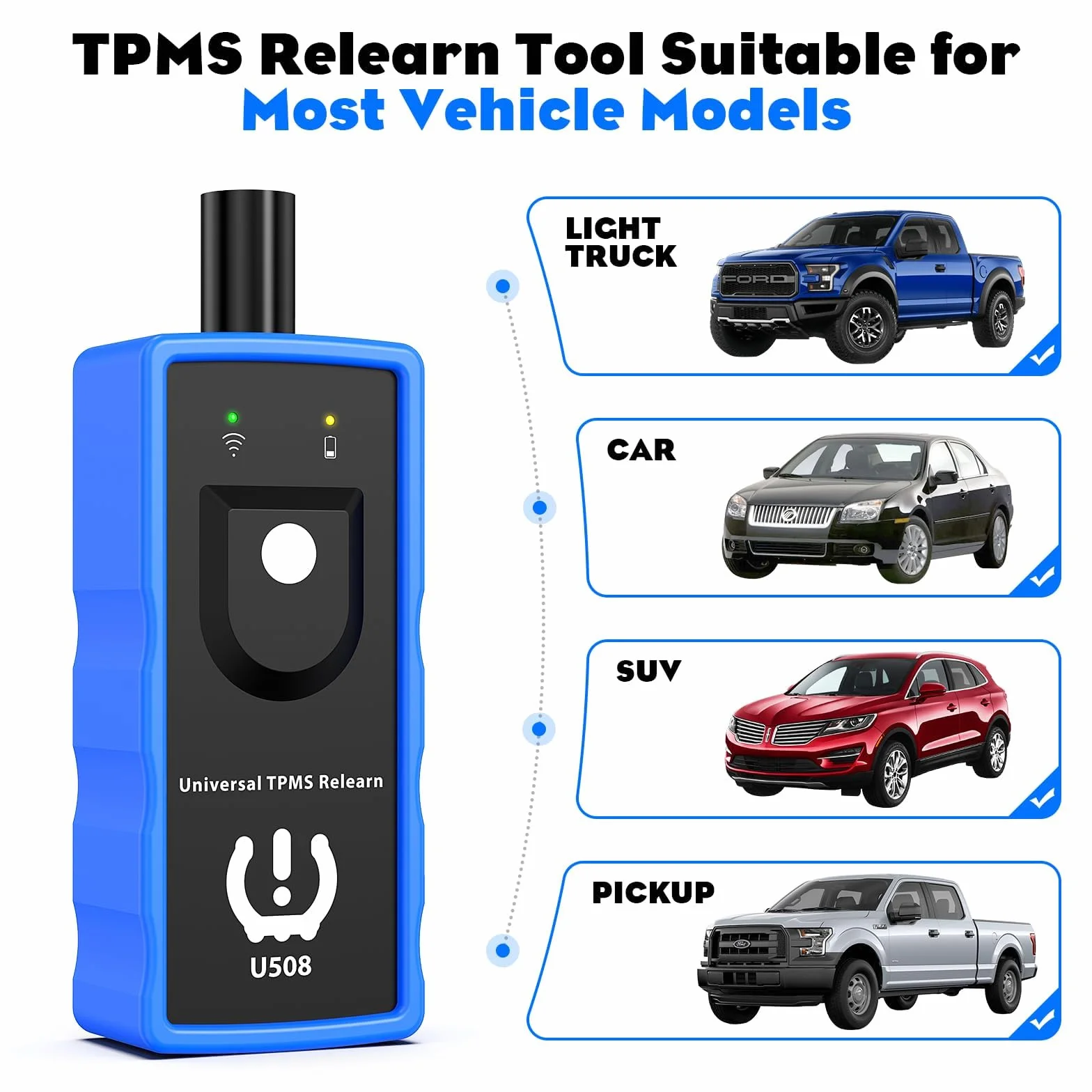 OBDResource Uniwersalne narzędzie TPMS Relearn do Mercedes Benz, Opel, GM, Ford Czujnik ciśnienia w oponach