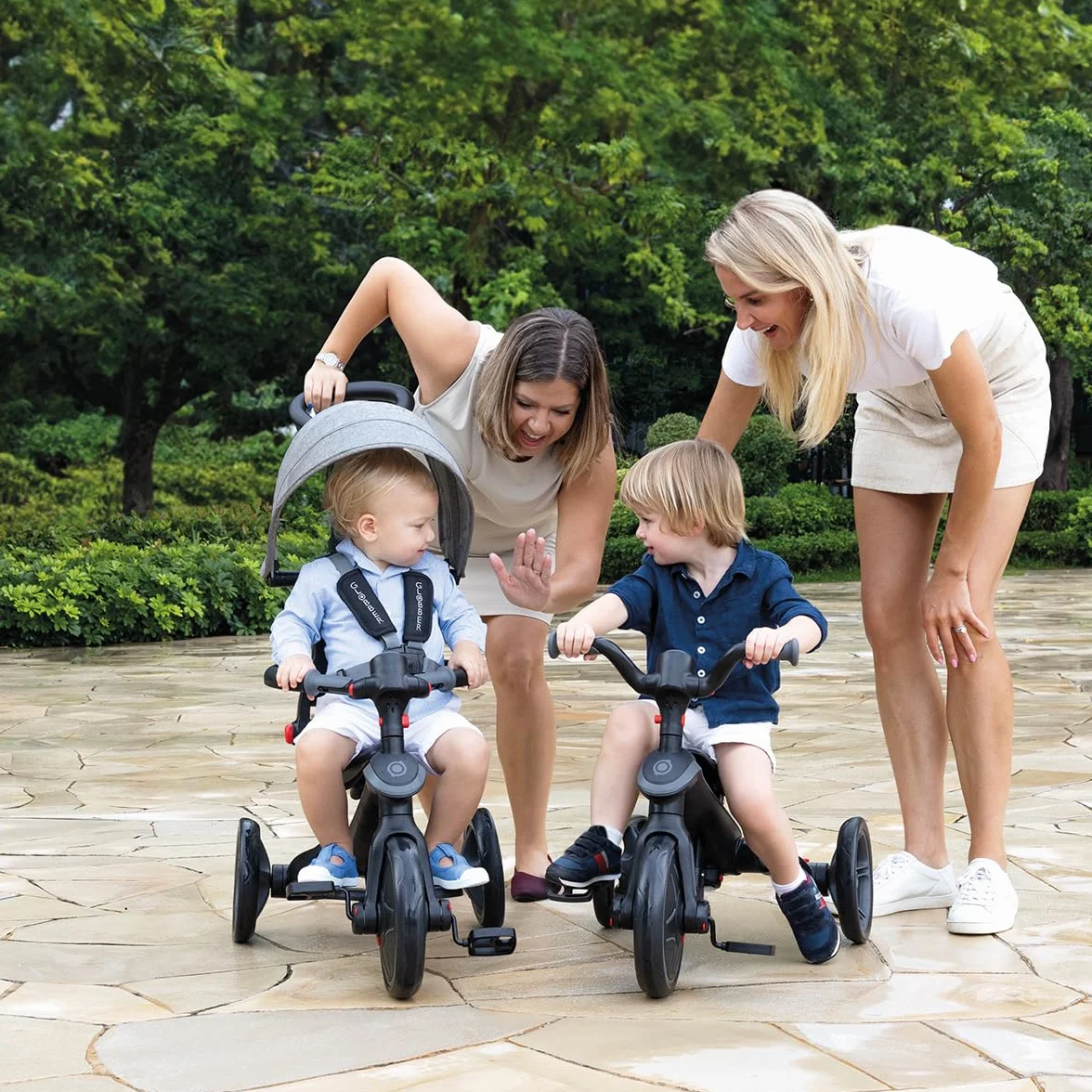 Globber - Tricycle Explorer 4 w 1 - Składany i ewolucyjny trójkołowiec dla maluchów od 10 miesięcy do 5 lat