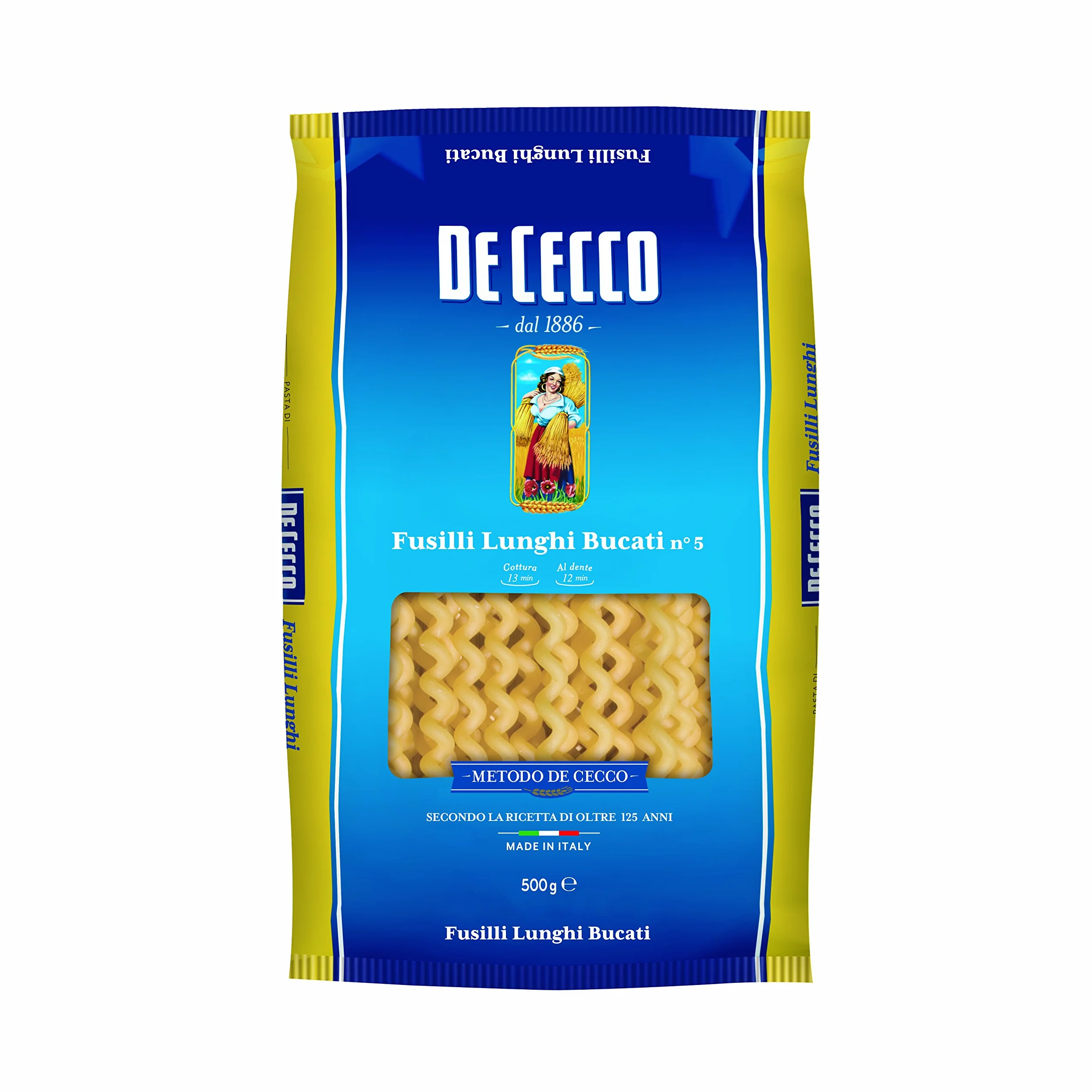 Makaron Fusilli Lunghi Bucati n5 500g - De Cecco włoski