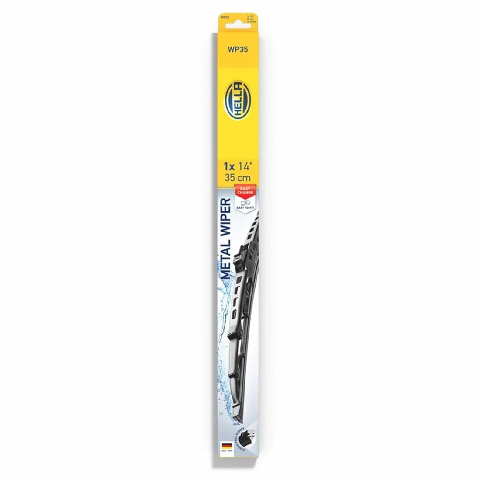 HELLA 9XW 178 878-141 Metal Wiper Pióro wycieraczki - WP35 - Pióro wycieraczki przegubowe (tradycyjne) - dla pojazdu z kierownicą z lewej strony - 14" - 350[mm] - z tyłu - Ilość: 1