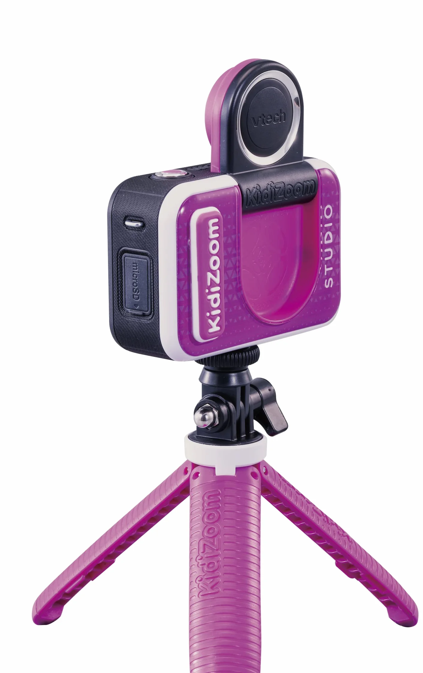 VTech 80-531815-035 - Kidizoom Video Studio HD - Wielofunkcyjny aparat HD, efekty specjalne, trucking - wersja PL, Ciemny róż
