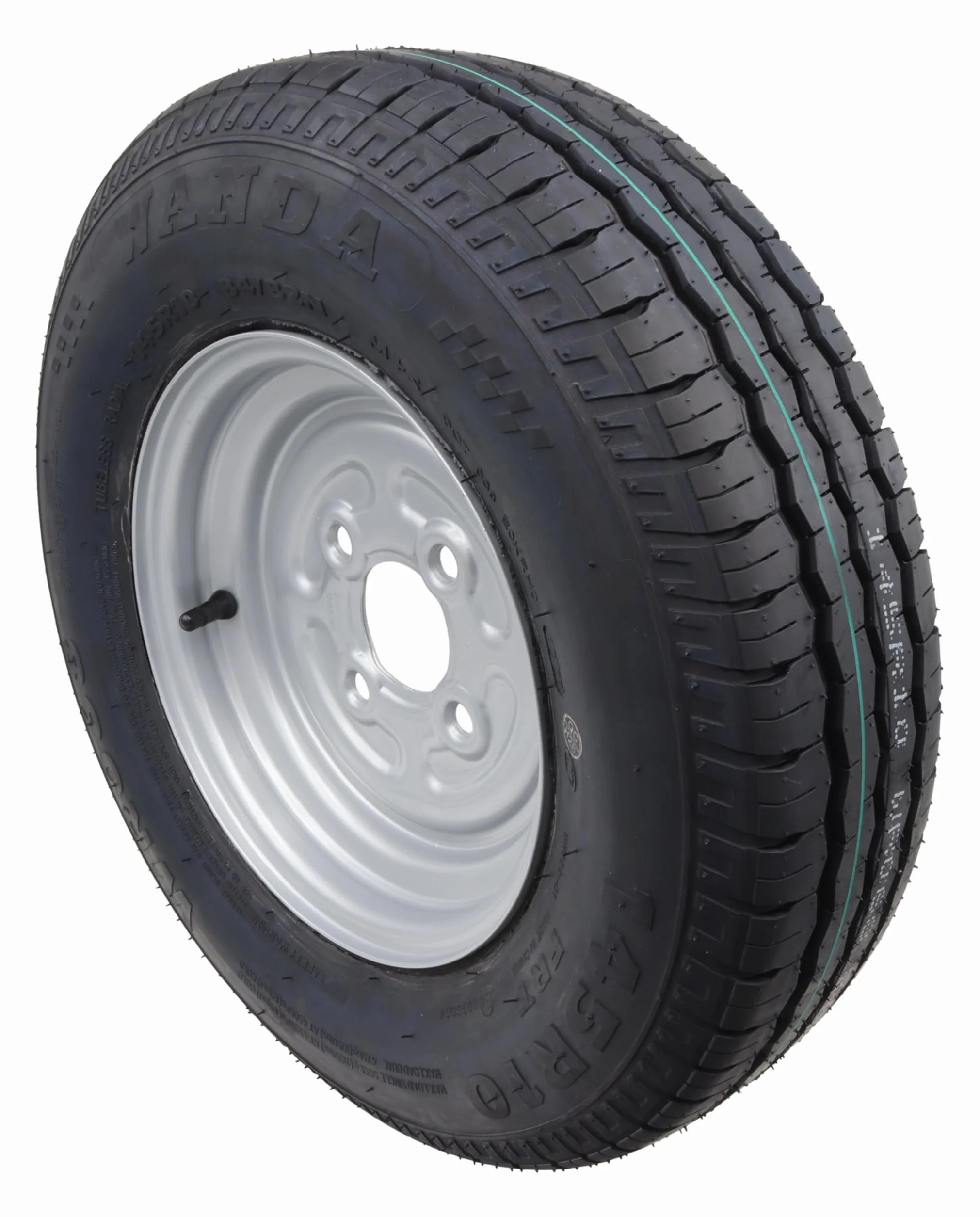 trailer parts4u Koło przyczepy 145/80R10, kompletne koło 145R10, 145/10 LK 100x4, felga 3,50x10 145 10