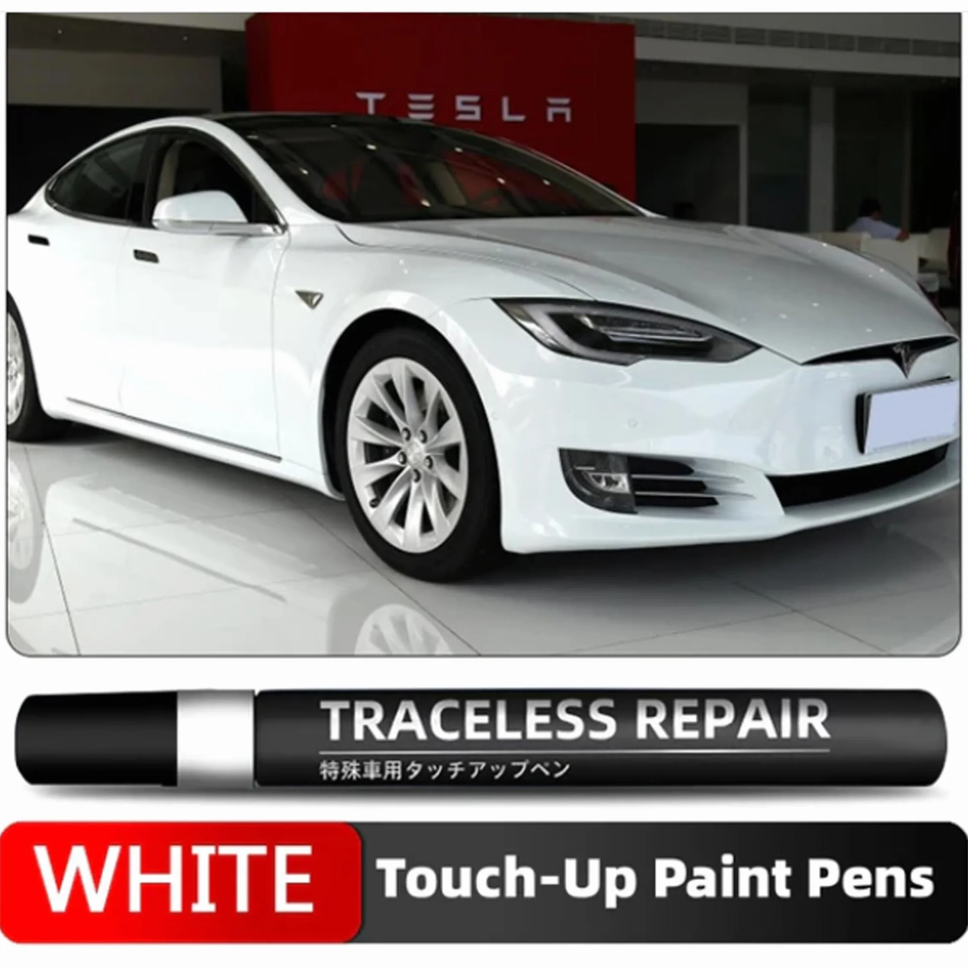 TOPABYTE pisak do naprawy lakieru Tesla Model Y/X/S/3 Highland Pearl White Multi-Coat