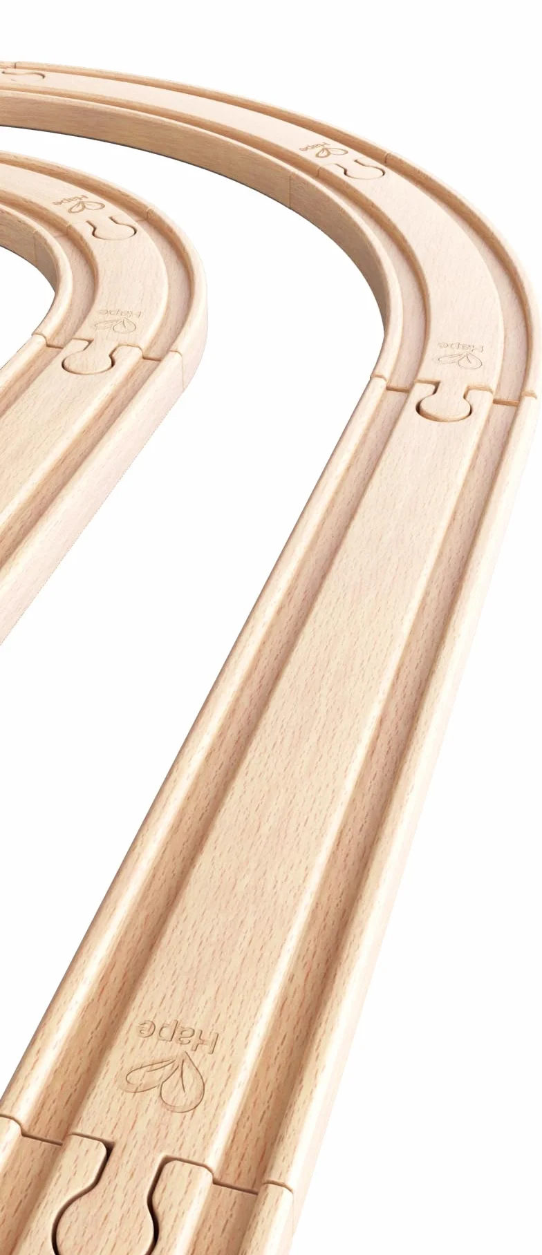 Hape E3707 Super Expansion Rail Pack - Wooden Train Track Accessories, Multicolor, 20.32 x 48.01 x 25.4 cm