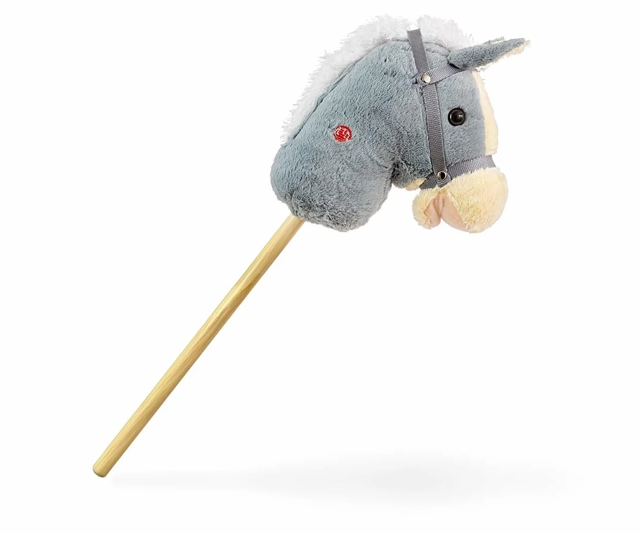 Milly Mally Hobby Koń na Kiju Light Pink hobby horse zabawka dla dzieci 18m+ (Grey)