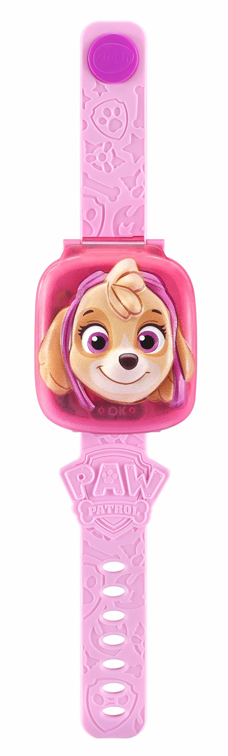 VTech PAW Patrol: Learning Watch Skye, oficjalna zabawka PAW Patrol, zegarek dla malucha ze stoperem, timerem, alarmem i grami, prezent edukacyjny dla dzieci w wieku 3, 4, 5, 6 lat, wersja angielska