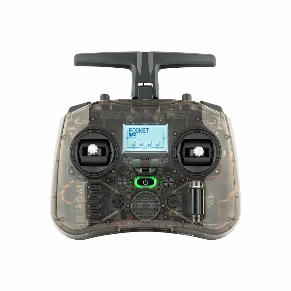 RadioMaster Pocket przenośny pilot do przedpokoju, gimbal EdgeTX, wbudowany tryb oświetlenia LED 2 (grafitowy, ELRS)
