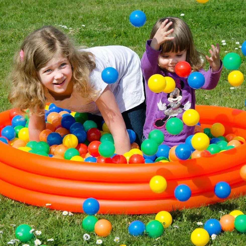 100 sztuk plastikowe kolorowe kulki, Ø 4 cm/Ø 5.5 cm baseny z piłkami dla dzieci, plastikowe kulki gry dla dzieci pierwsze dzieciństwo wypełnić baseny zasłony, mieszane kolory