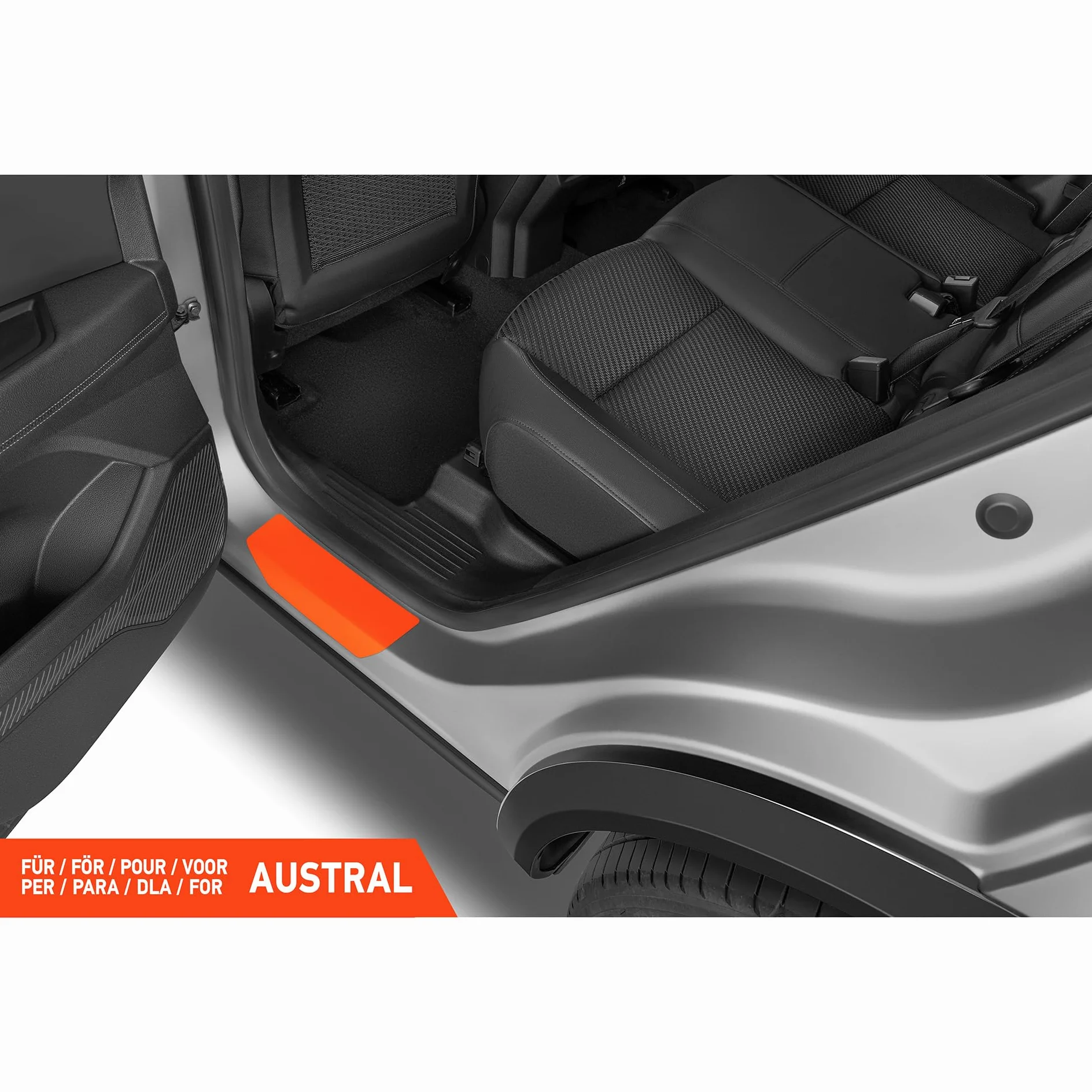 Luxshield folia ochronna progów kompatybilny z Renault Austral I 2022-2026 czarny karbon