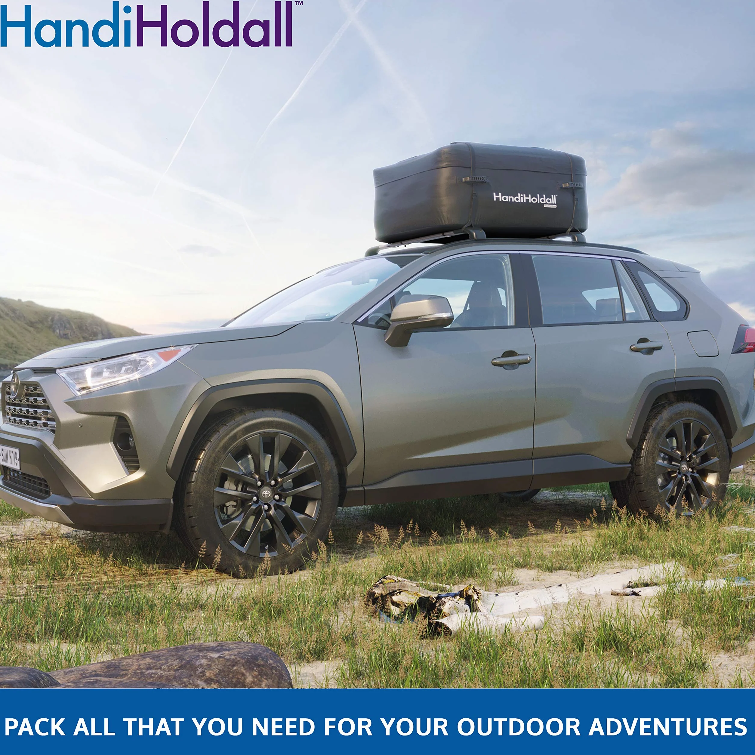 HandiWorld HandiHoldall Extra Large 400 Litres Waterproof Foldable Roof Bag Black