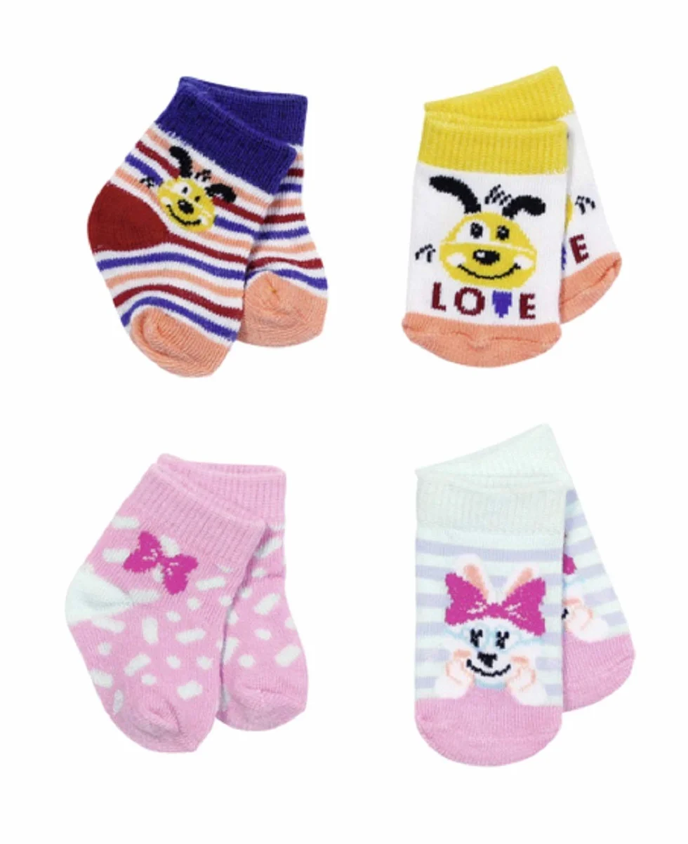 BABY born Assorted Socks 43cm Set of 2 - For Toddlers 3 Years and Up - Easy for Small Hands - Includes Socks in Two Styles