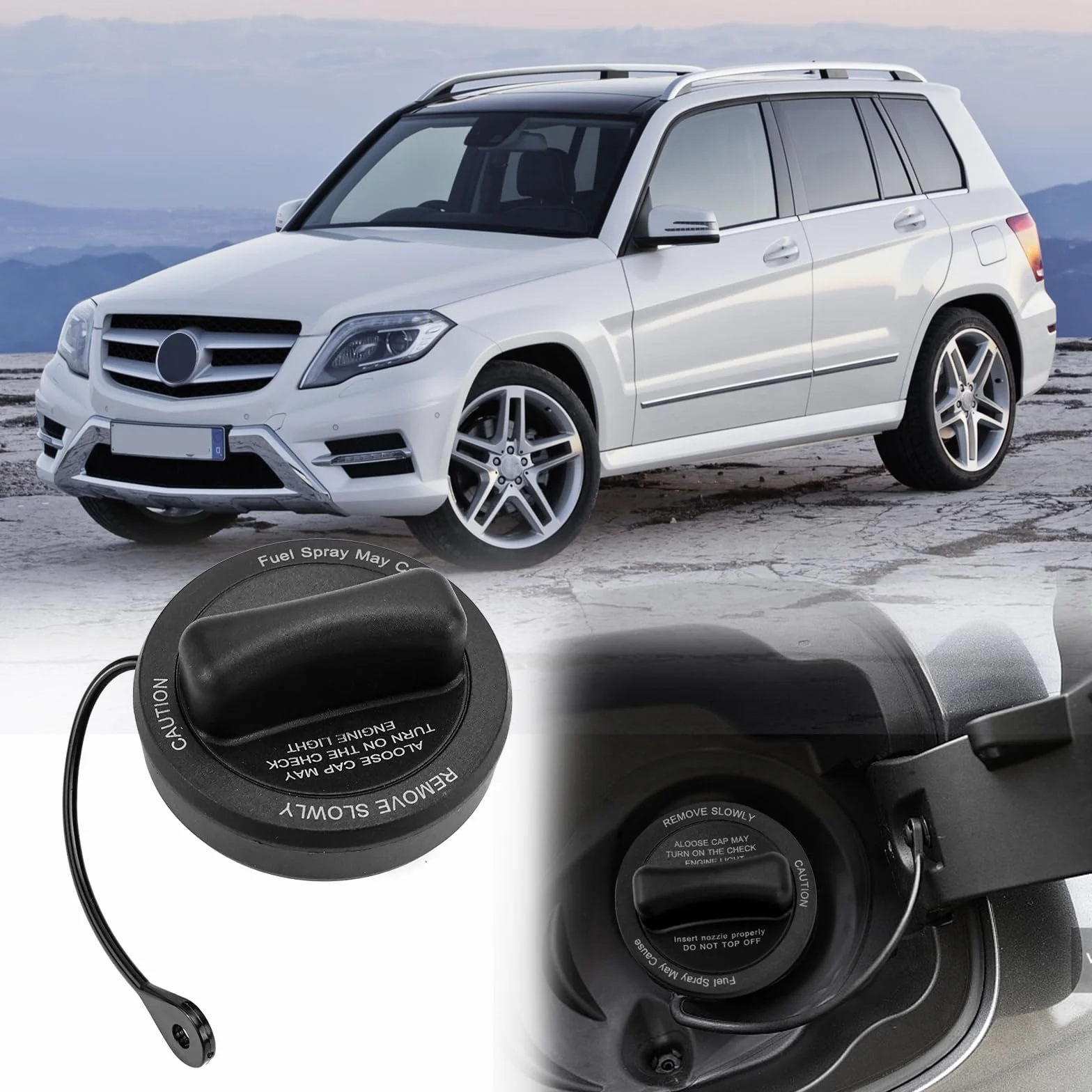 Pokrywa zbiornika paliwa kompatybilna z Mercedes-Benz W211 W212 W203 W204 W245 W169 X204 R171 S204 C207 C209 A209