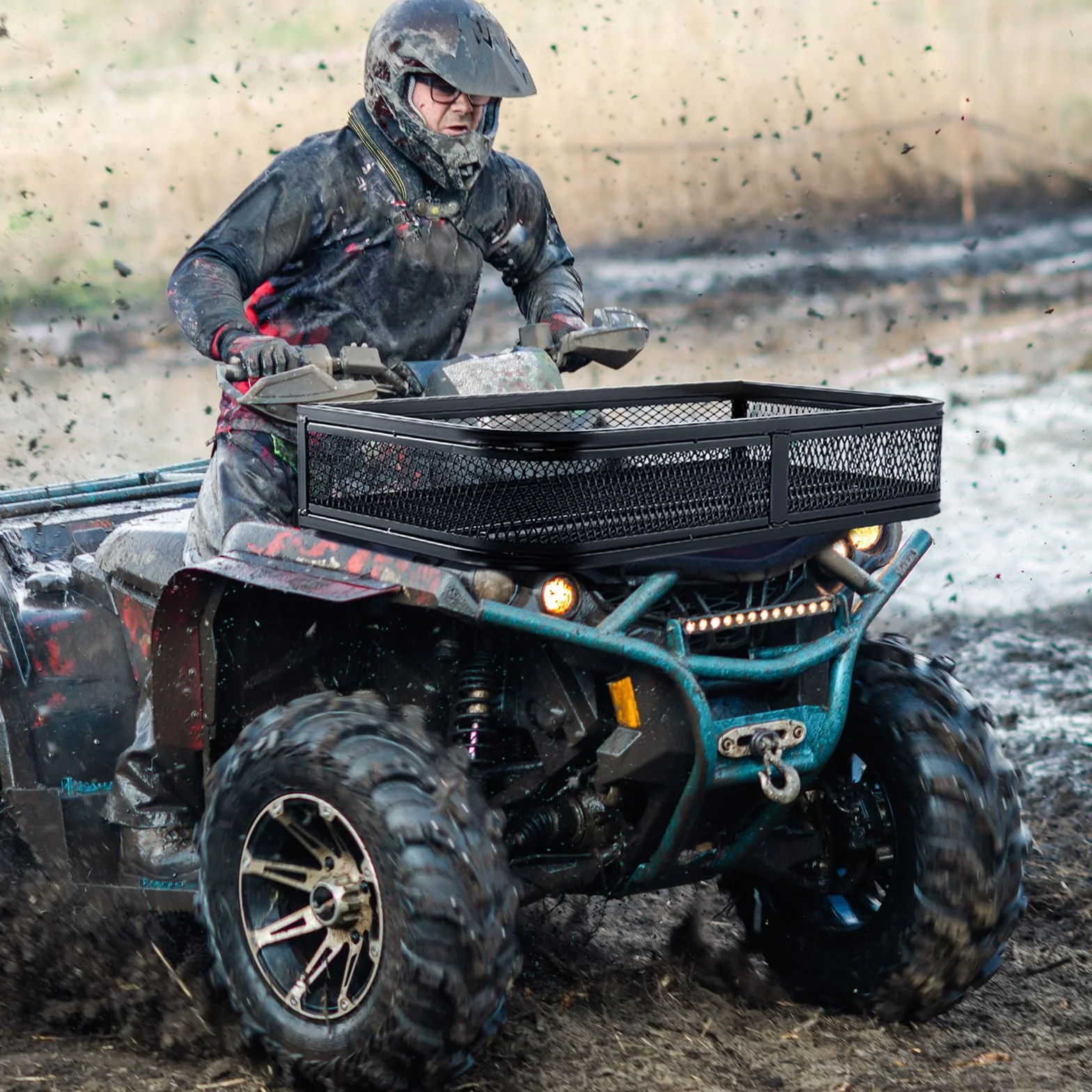 COSTWAY ATV, kosz na bagażnik przedni, kosz na bagażnik, ATV/UTV, przechowywanie akcesoriów, 92 x 44 x 16,5 cm