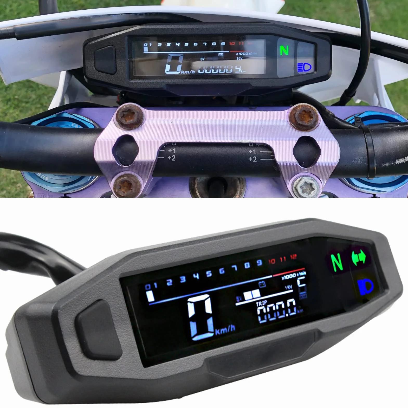 Cyfrowy tachometr LCD RPM miernik uniwersalny do motocykla prędkościomierz akcesoria