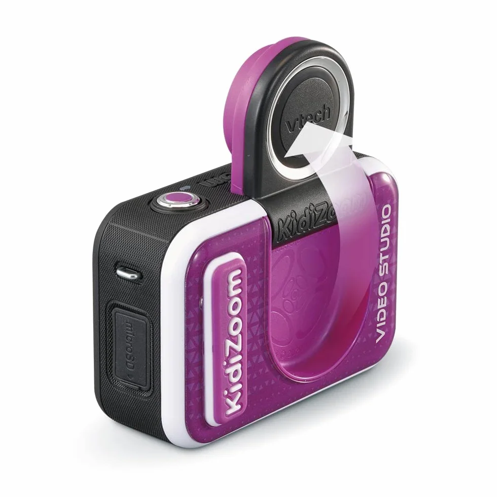 VTech 80-531815-035 - Kidizoom Video Studio HD - Wielofunkcyjny aparat HD, efekty specjalne, trucking - wersja PL, Ciemny róż