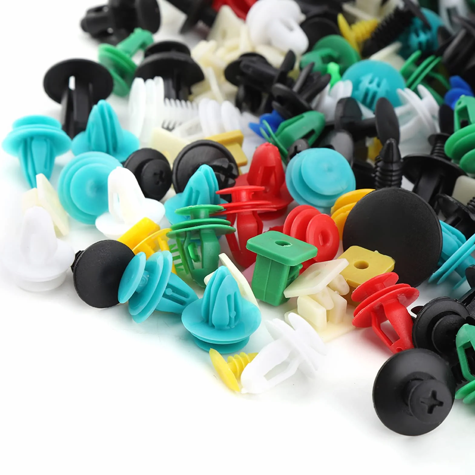 500 szt. 30 Rozmiarów Plastikowe Klipsy Ustalające Samochodu, Różne Plastikowe Klipsy do Tapicerki Drzwi Samochodu ZderzakMocujący Zestaw Nitów Push Pin Kit