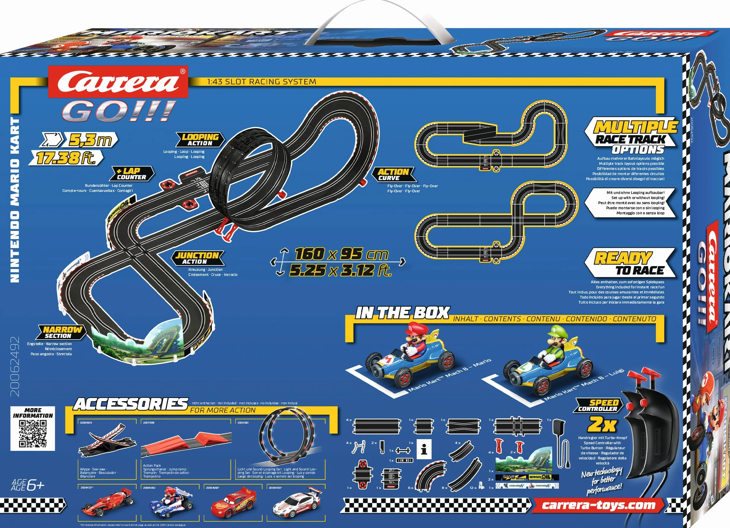 Carrera 20062492 Nintendo Mario Kart 8, wielokolorowy, 58 x 10 x 40 cm