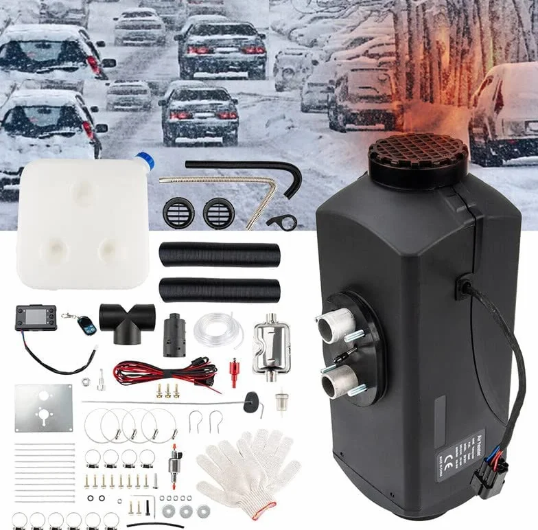 12V 8KW Air Diesel Heater przenośny zestaw ogrzewania postojowego z przełącznikiem LCD i pilotem, ciche ogrzewanie Diesel dla samochodów ciężarowych łodzi autobusów przyczep kempingowych kamperów ja