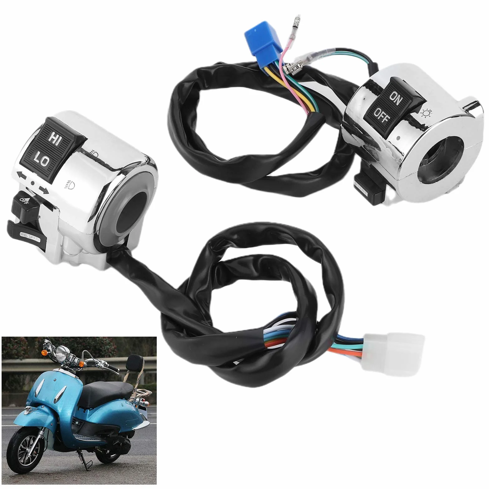25 mm przycisk sterowania na kierownicę uniwersalny przycisk sterowania motocykl przełącznik kierownicy części motocyklowych do części zamiennych