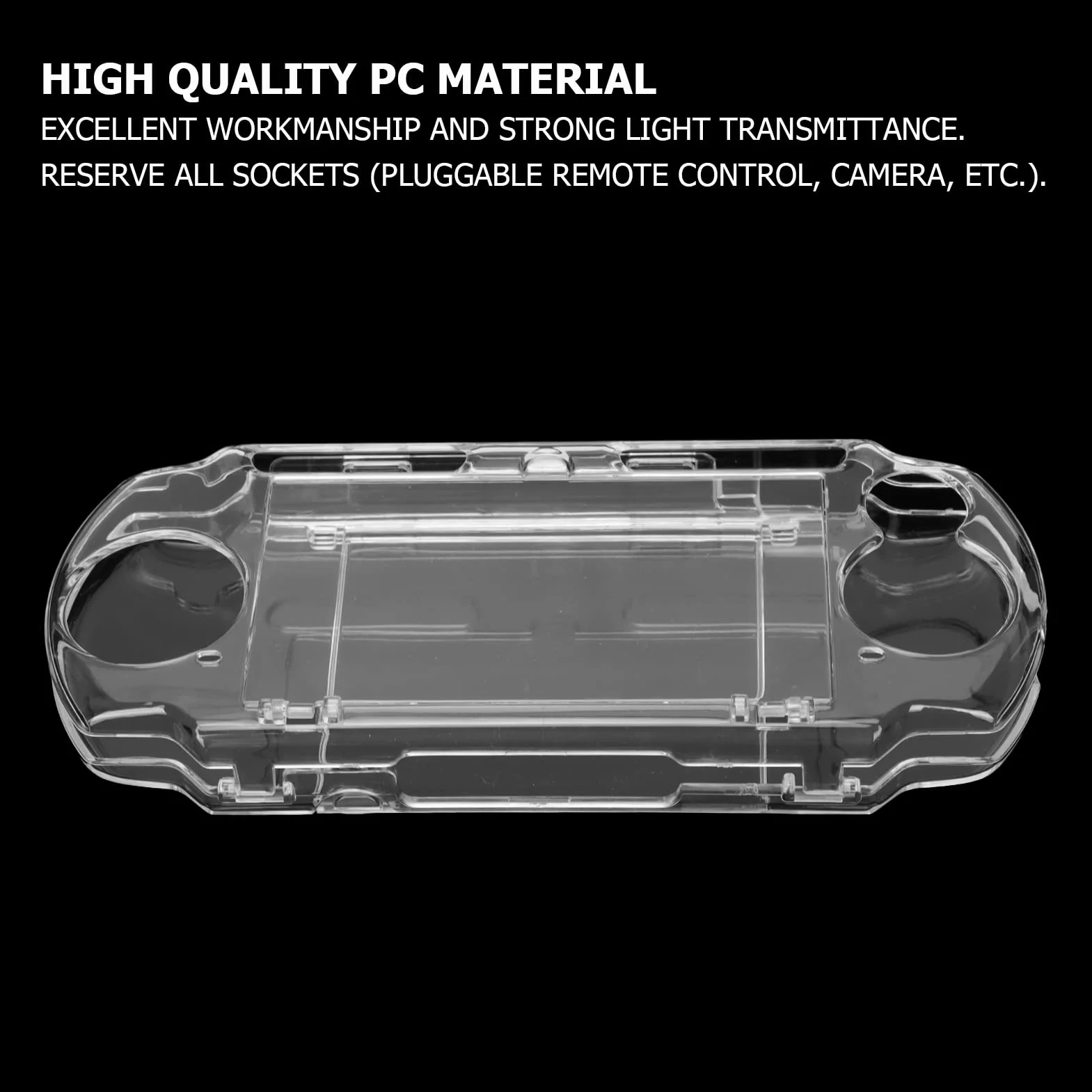 PSPCase psp case Universal Protective Case, Stylish zapobiegają Szorszowi przezroczystą przezroczystą skorupę ochronną z Wspornikiem Filmowym dla PS P, Actionkameraväskor