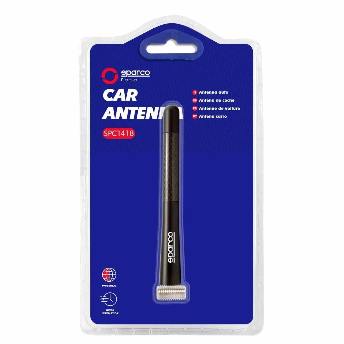 SPARCO SPC1418 ANTENA MIEJSKA CZARNA CARBONOWA