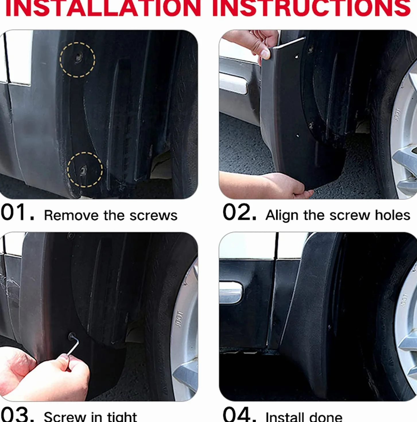 Samochodowe błotniki do Tayron 2025+ przedni zestaw błotników tylnych koła opony nadkola błotniki 4-PC,Prezenty 1 Car Wash Towel