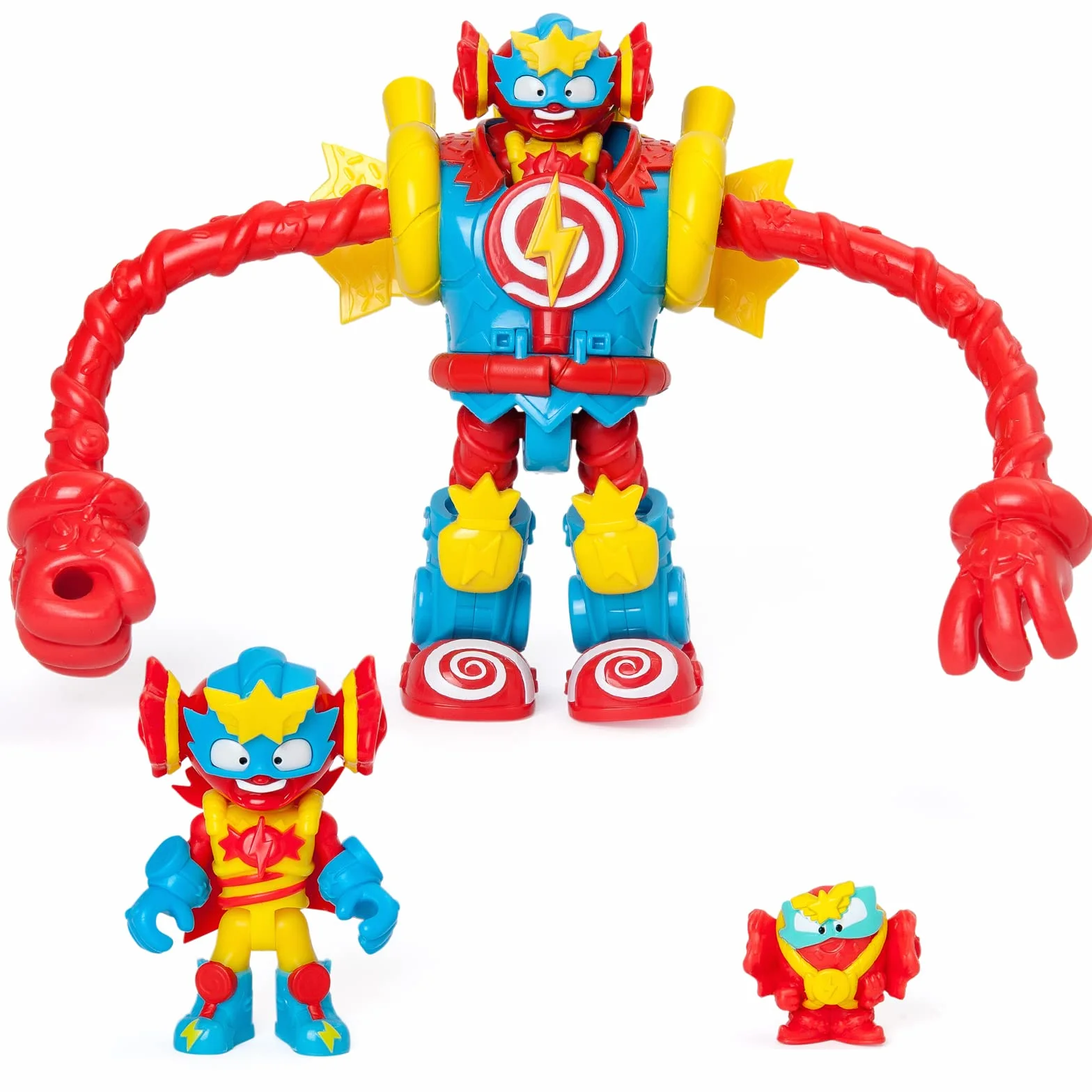 SUPERTHINGS Superbot Sugarfun - przegubowy robot bohater z elastycznymi ramionami i akcesoriami bojowymi. W zestawie 1 ekskluzywny Kazoom Kid i 1 SuperThing.