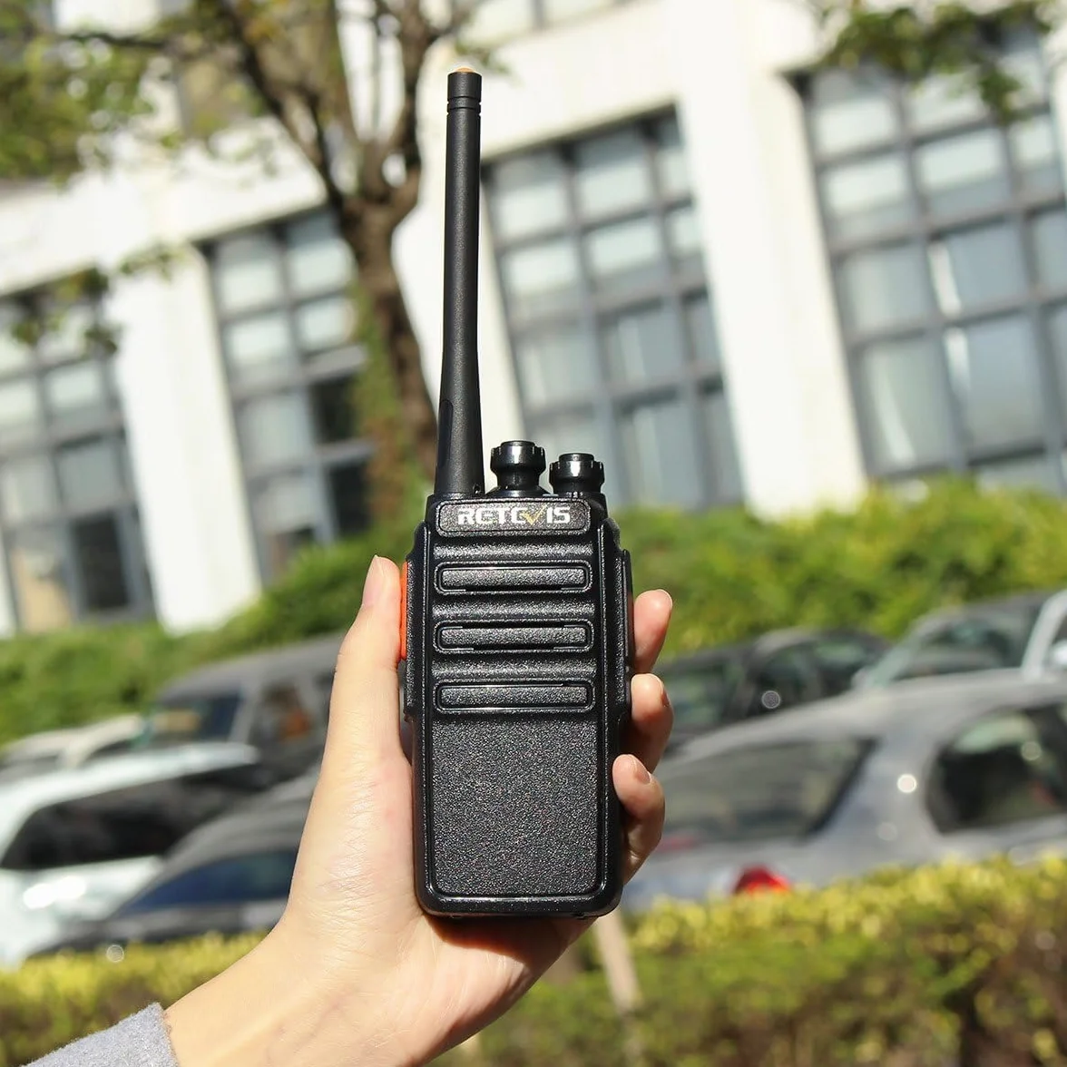 Retevis RT24 Radiotelefony i Krótkofalówki, PMR446 Bez Licencji 16 Kanałów CTCSS/DCS Walkie Talkie z podstawą ładującą USB, Radiotelefon dla Dorosłych Nadaje Się do Wędrówek, Kemping (Czarny, 2 Pary)