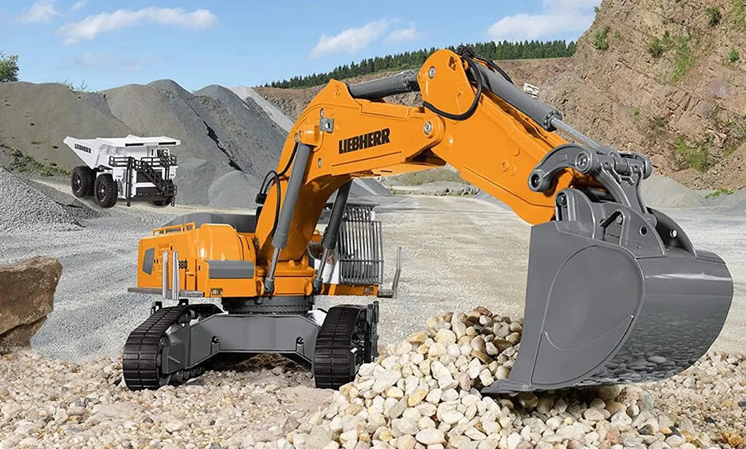 Siku 6741, Liebherr R980 SME Koparka gąsienicowa, Zdalne sterowanie, 1:32, Możliwe sterowanie aplikacją Bluetooth, Bez pilota zdalnego sterowania, Metal,tworzywo sztuczne, żółty