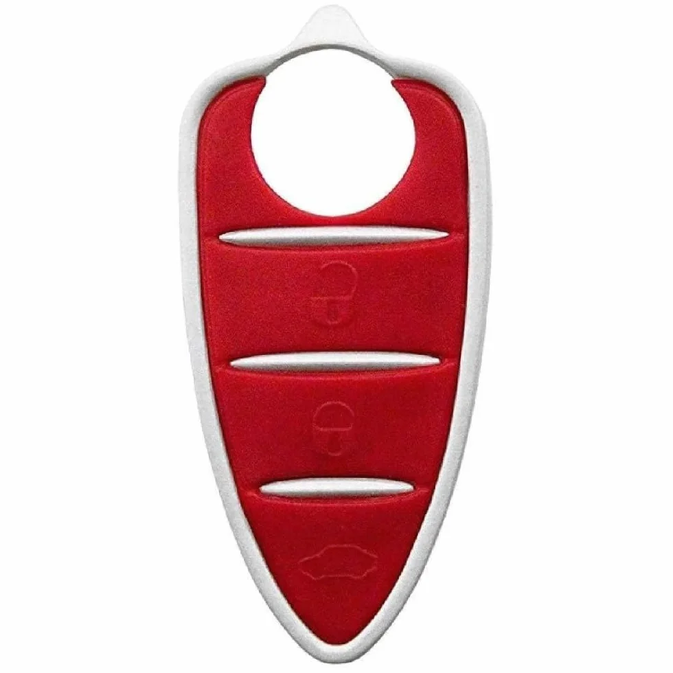 Guzik gumowy 3 zapasowe przyciski, kompatybilne z Alfa Romeo - Mito - Giulietta - 147 - obudowa kluczyka, akcesoria, osłona pilota zdalnego sterowania, kluczyk samochodowy