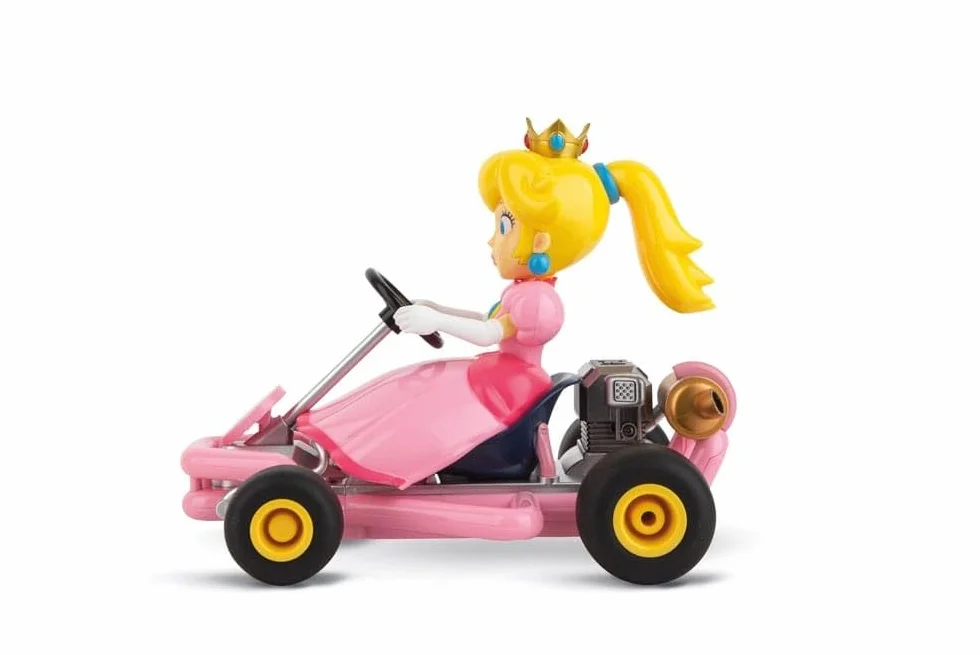 Carrera RC Mario Kart Pipe Kart brzoskwiniowy 2,4 GHz, oryginalny licencjonowany gokart do ekscytujących wyścigów, trwała, solidna konstrukcja, maksymalna prędkość 9 km/h, świetny prezent dla