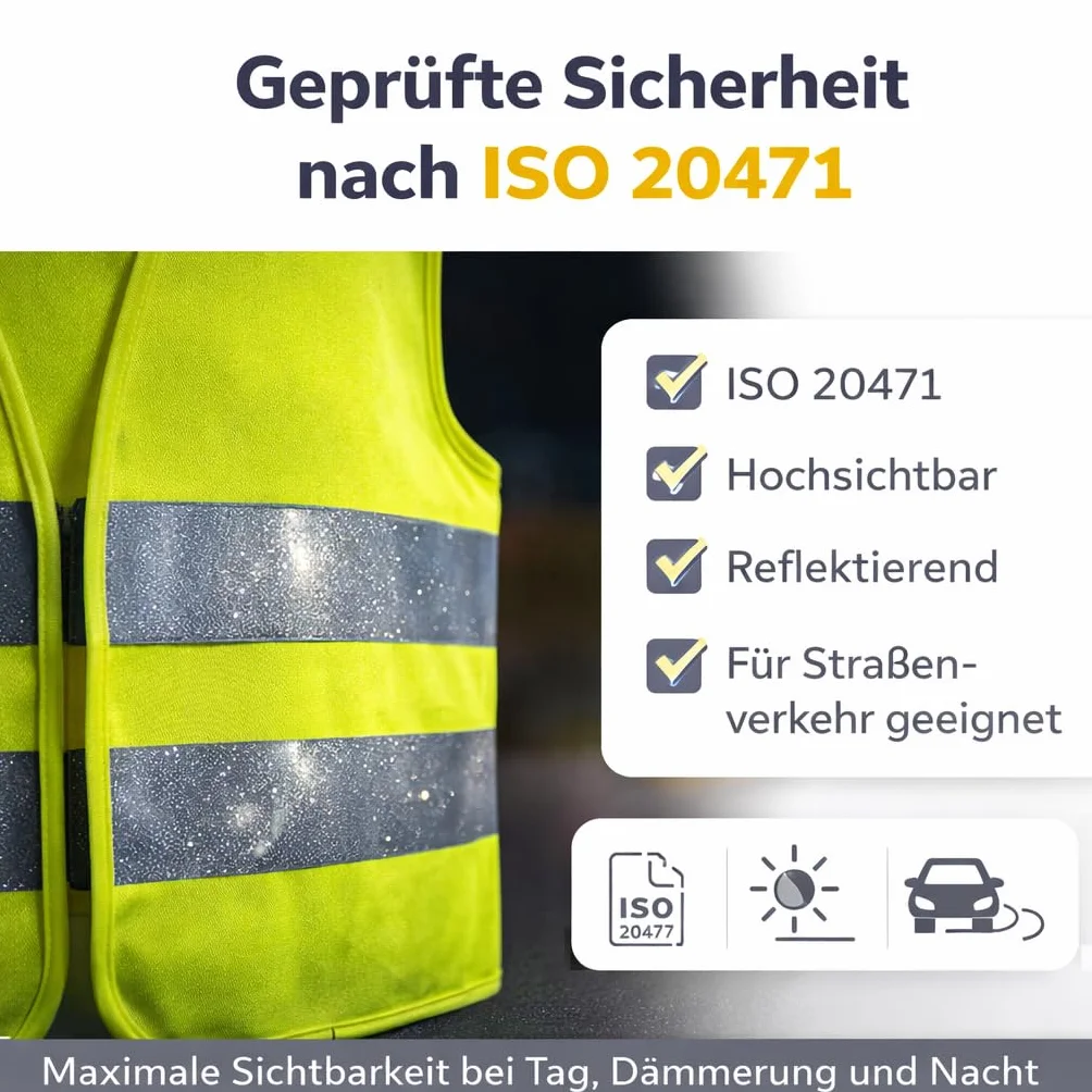 TK Gruppe Timo Klingler 4 x kamizelka odblaskowa ostrzegawcza bezpieczeństwa żółty