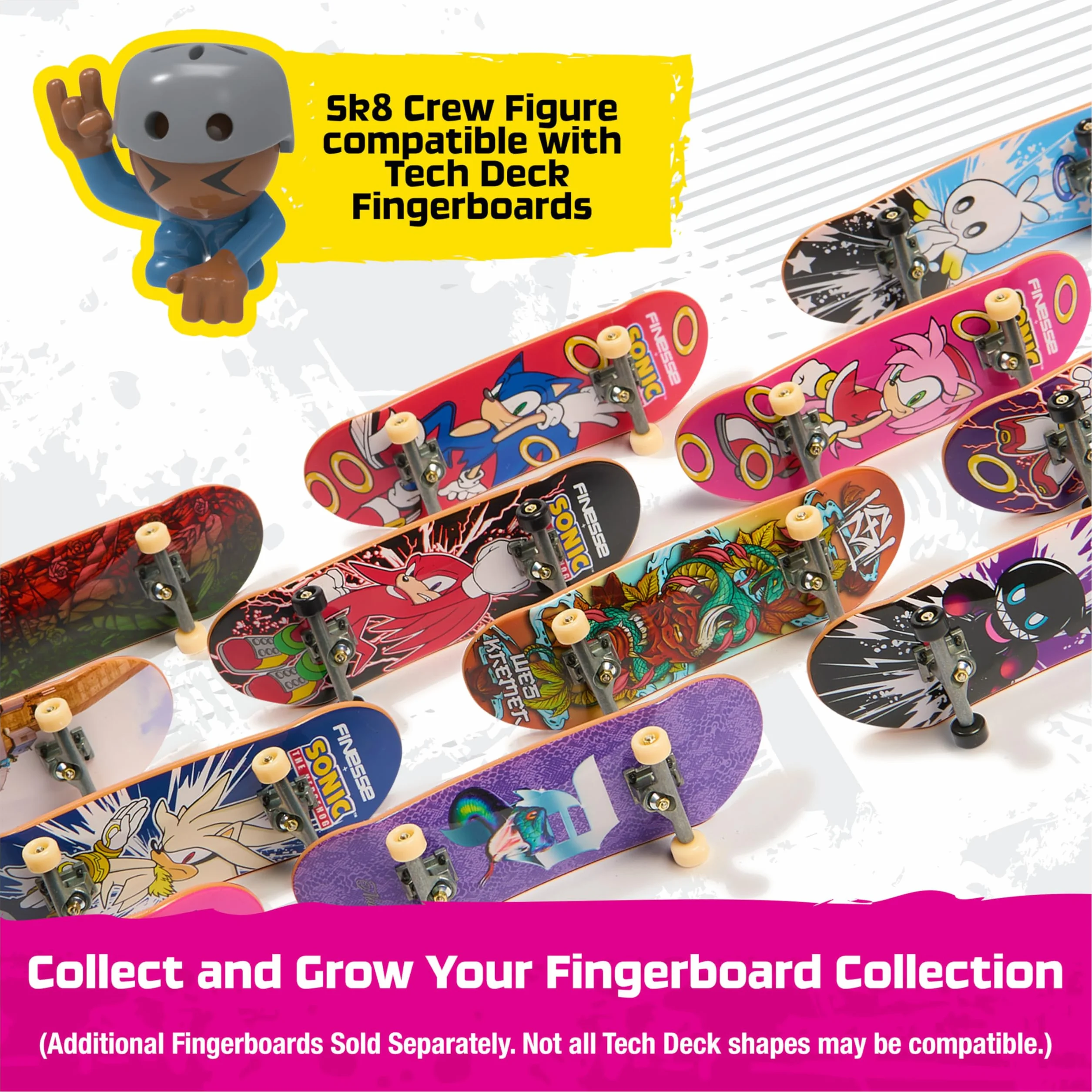 Tech Deck Sk8 Crew 2-w-1 Transformujący autobus Ultra Sk8 i schowek z podstrunnicą i figurką, kolekcjonerskie mini deskorolki, zabawki dla dzieci w wieku od 5 lat