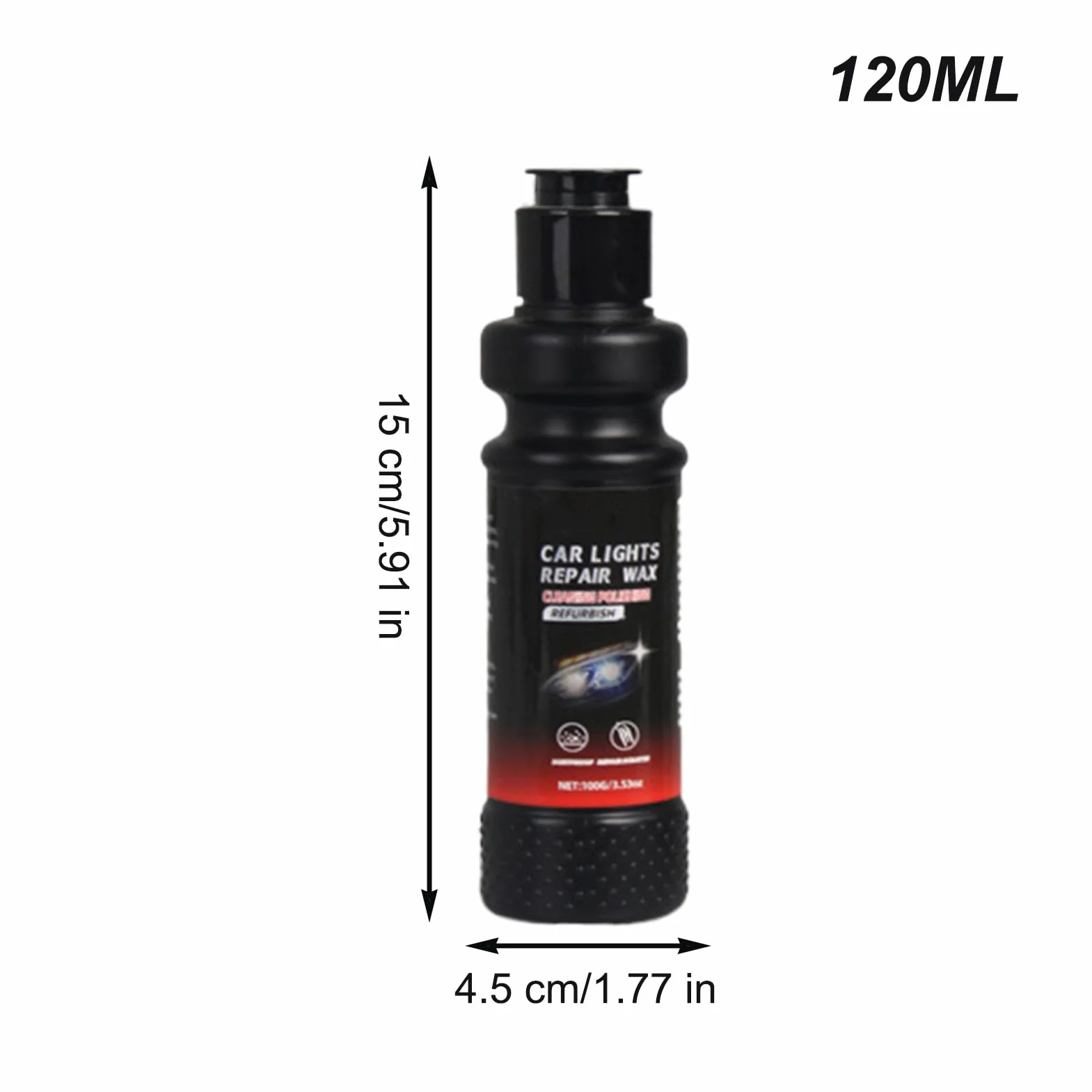 Zestaw do czyszczenia reflektorów – 120 ml politura do reflektorów samochodowych – środek czyszczący do samochodów osobowych i ciężarowych, kamperów, renowacji, kierowców, podróży, renowacji