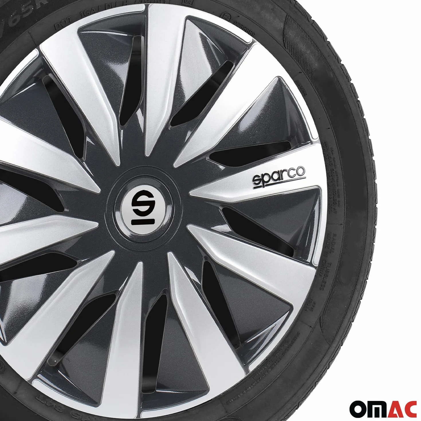 SPARCO SPC1691GRSV Zestaw Kołpak szary/srebrny