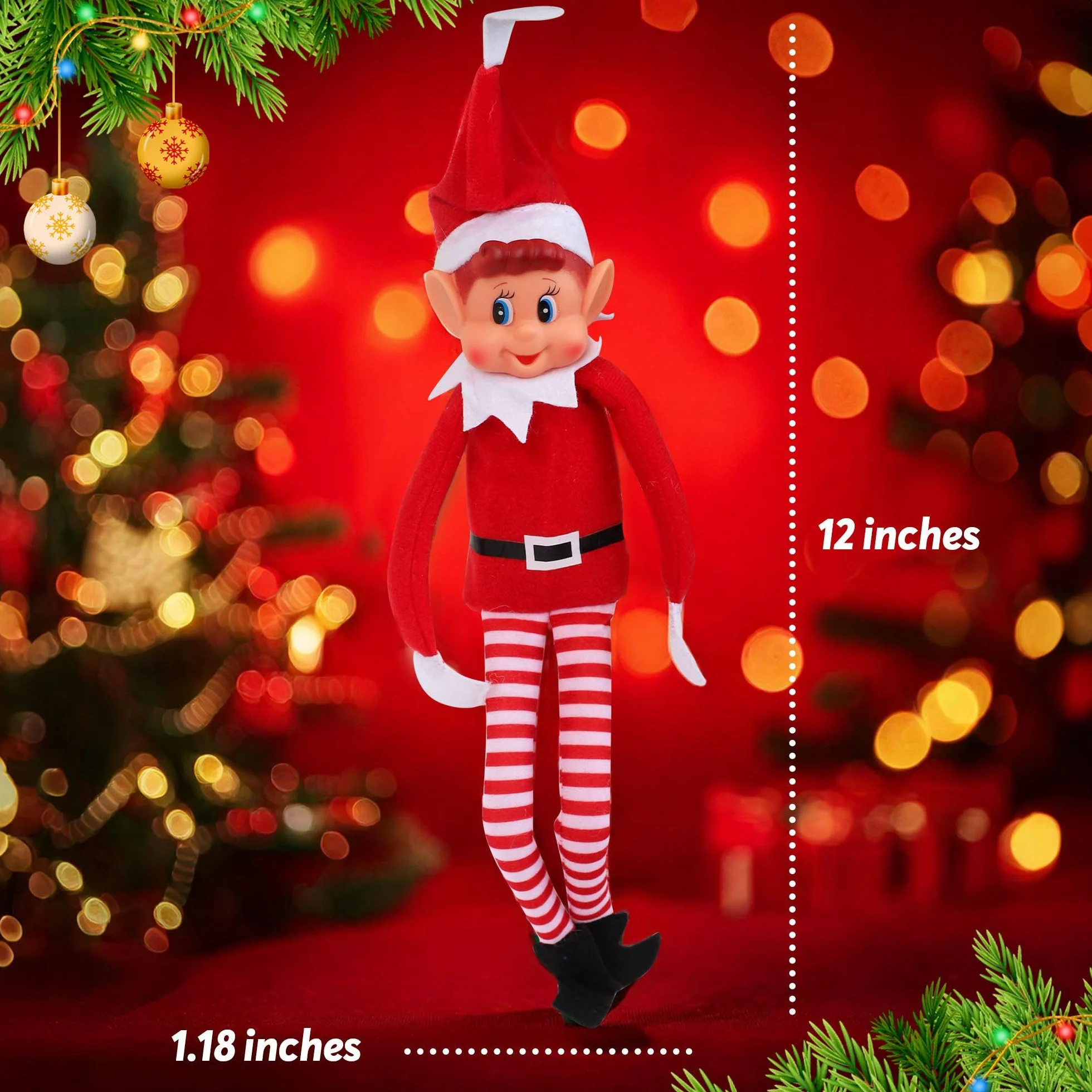 Elfen Behavin Badly Pluszowy elf z długimi nogami, dla chłopców lub dziewczynek, 30 cm