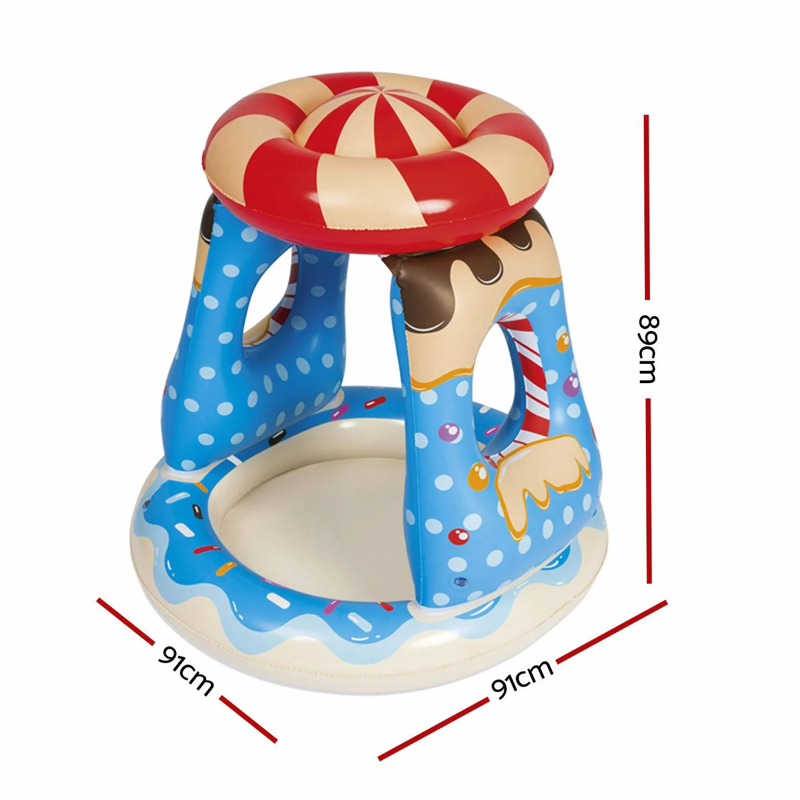 Bestway 1052270Xxx20 36" X 36" X 35"/91Cm X 91Cm X 89Cm Candyville Playtime Pool