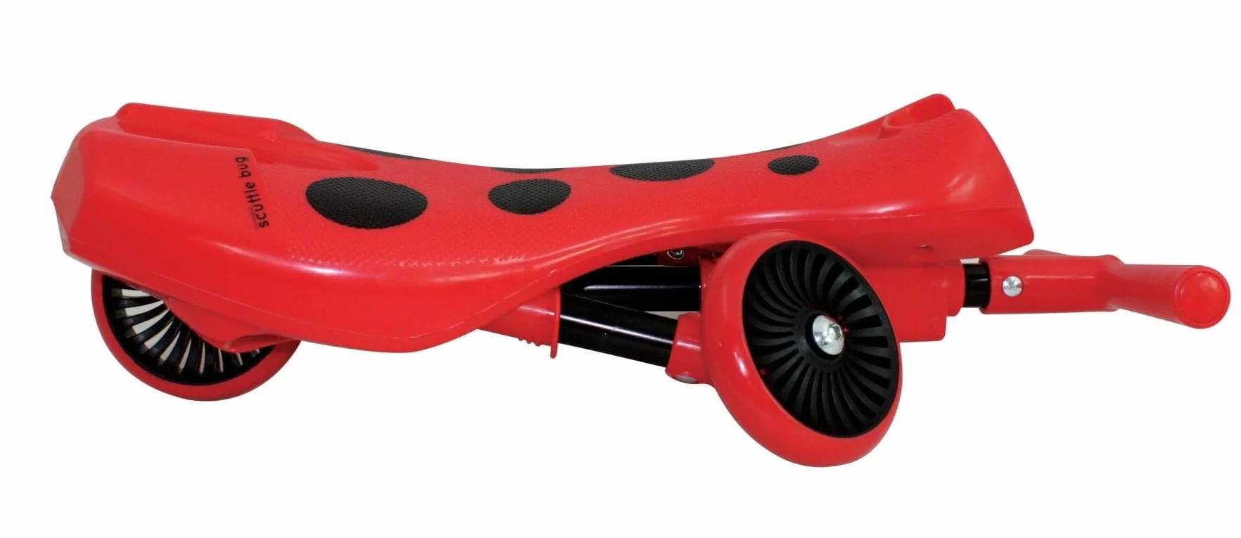 Scuttlebug 3-kołowy składany trójkołowy trójkołowy dla 1-3 lat, Beetle Trike, Kierownica Anteny, Rozwijaj równowagę malucha i umiejętności motoryczne, bez zadrapań powierzchniowych, czerwony, czarny, W33cmxD60cmxH43cm