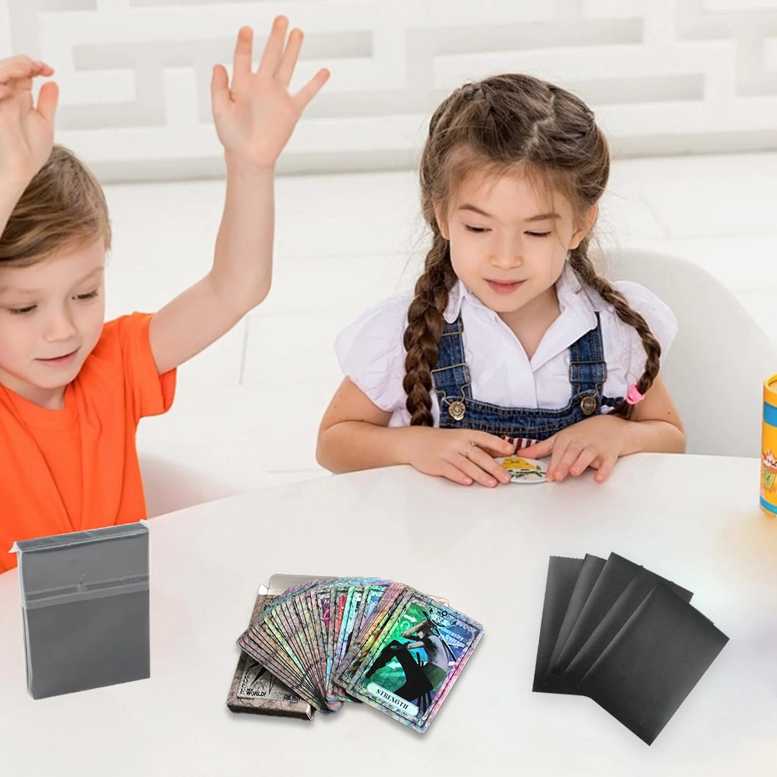 Realjoy 200 sztuk miękkich etui na karty kolekcjonerskie, 66 x 91 mm, standardowy rozmiar, etui na karty kolekcjonerskie, idealne dopasowanie do kart kolekcjonerskich, MTG, kart sportowych